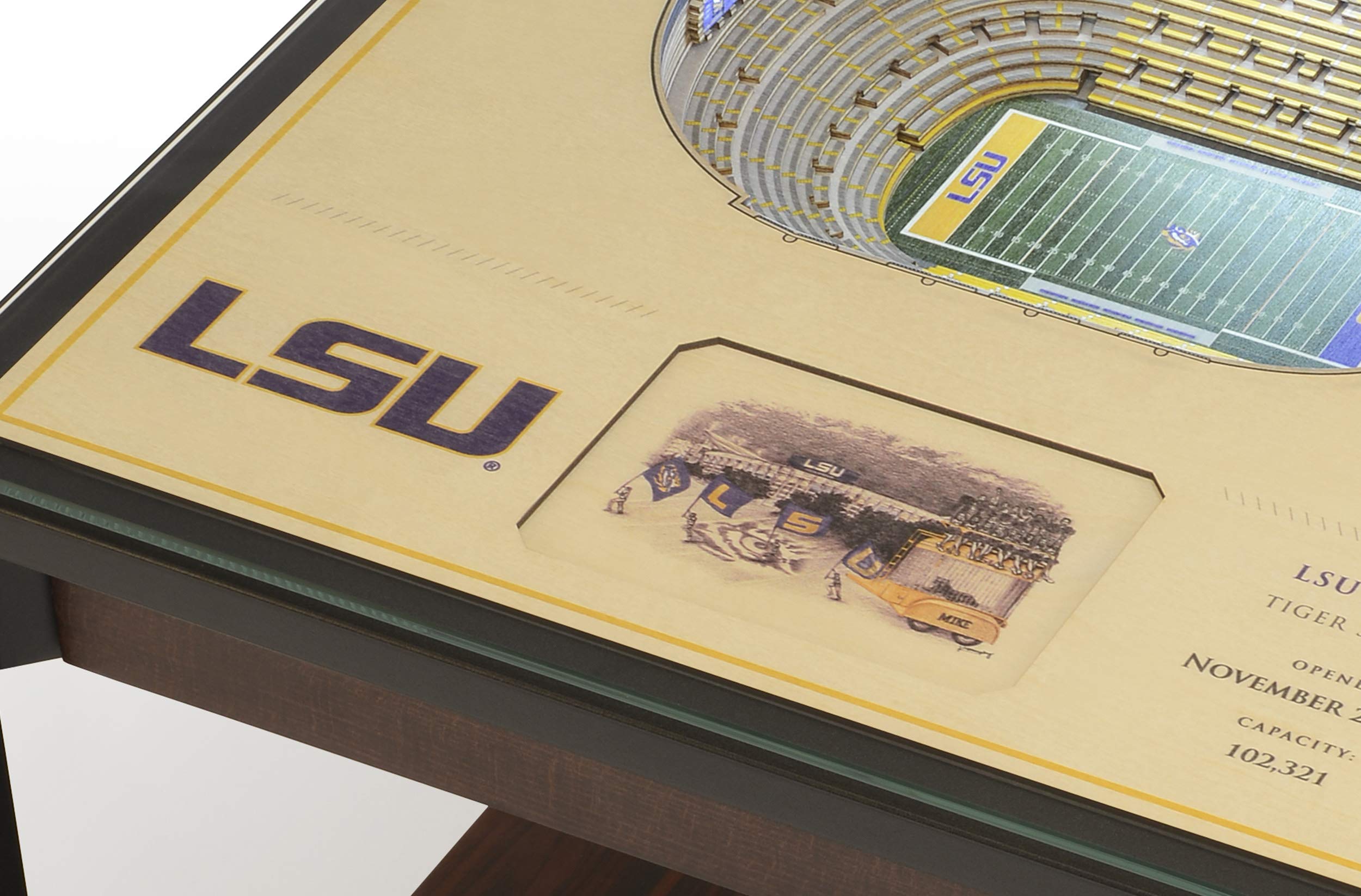 YouTheFan NCAA LSU Tigers 25-Layer StadiumViews Lighted End Table - Tiger Stadium - Sports Gifts, Sports Memorabilia, Sports Collectibles, Fan Shop