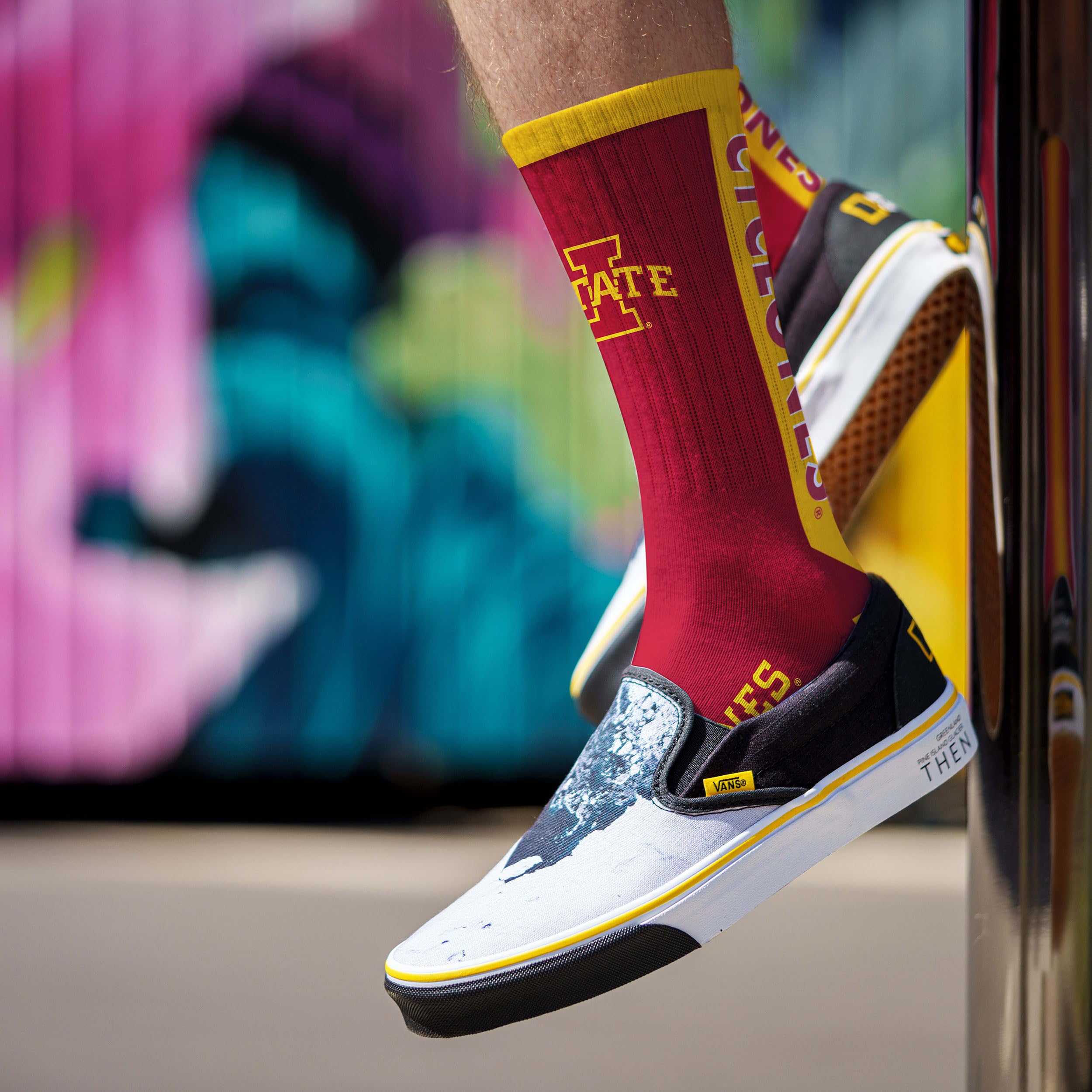 For Bare Feet NCAA IOWA STATE CYCLONES MVP Crew Sock Team Color Large - Sports Gifts, Sports Memorabilia, Sports Collectibles, Fan Shop