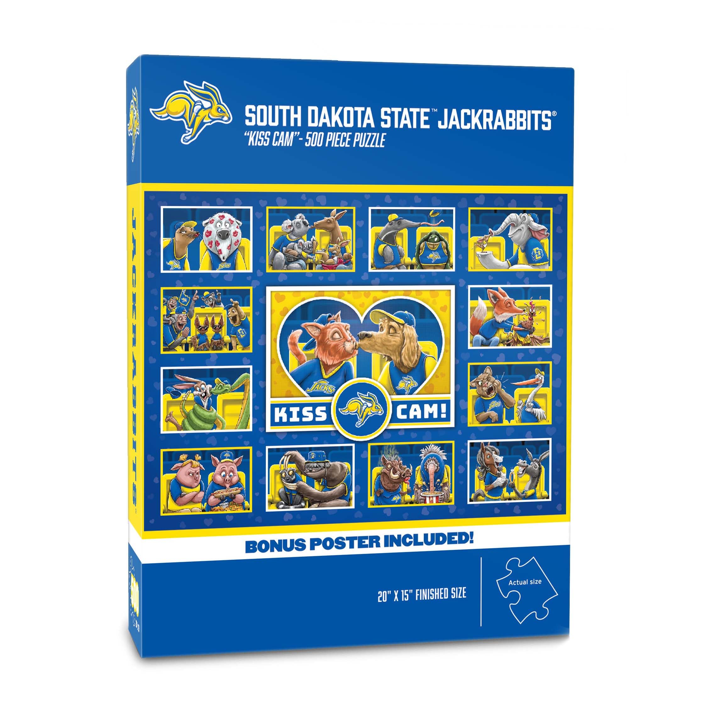 YouTheFan NCAA South Dakota State Jackrabbits Kiss Cam 500pc Puzzle - Sports Collectibles, Sports Memorabilia, Sports Fan Shop, Sports Gifts