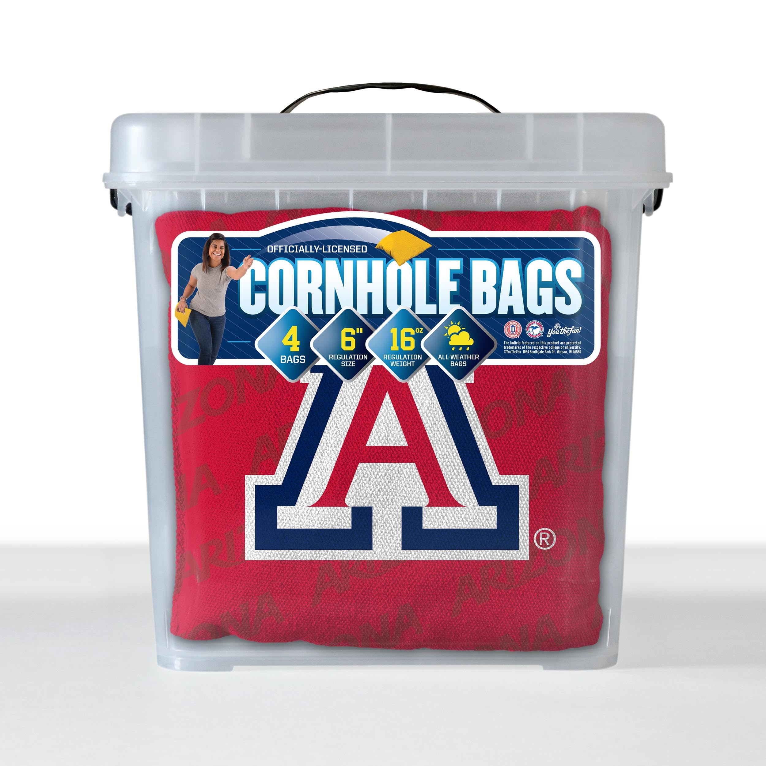 YouTheFan NCAA Arizona Wildcats Cornhole Bags - 4PK - Red - Sports Collectibles, Sports Memorabilia, Sports Fan Shop, Sports Gifts
