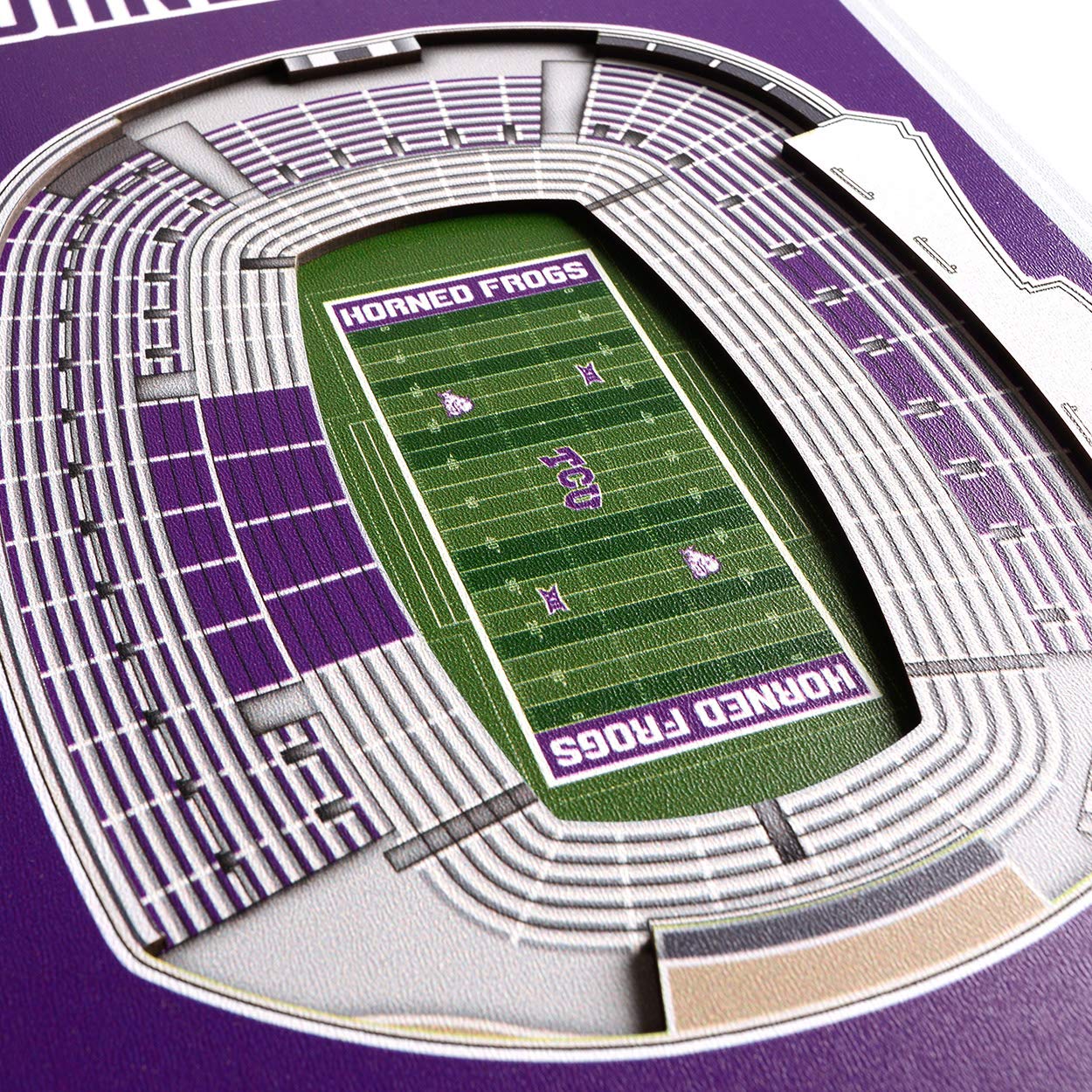 YouTheFan NCAA TCU Horned Frogs 3D Stadium 8x32 Banner - Amon G. Carter Stadium - Sports Collectibles, Sports Memorabilia, Sports Fan Shop, Sports Gifts