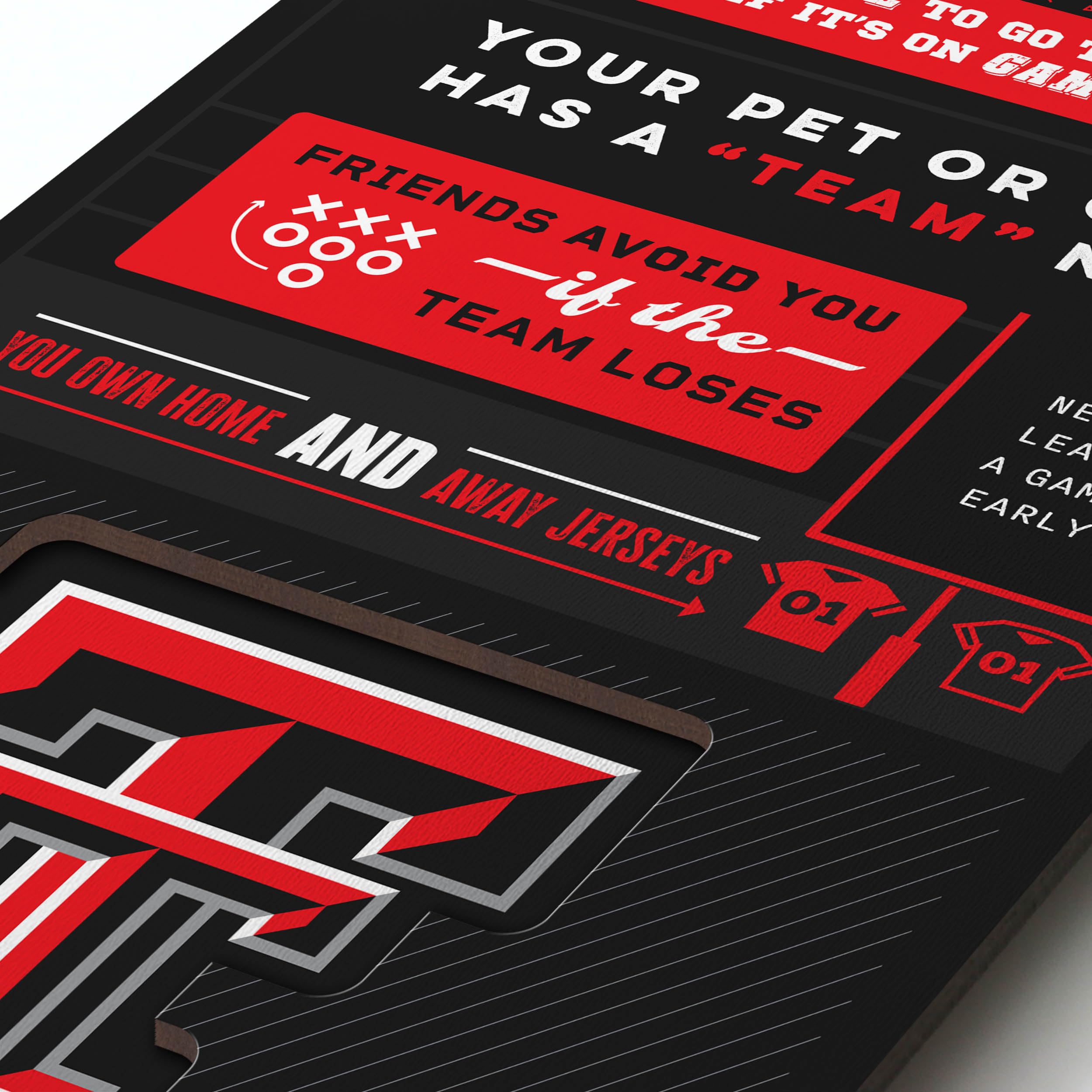 YouTheFan Officially-licensed NCAA Texas Tech Red Raiders 6x19 Top 10 Signs Banner - humorous descriptions - fun sports fan phrases, original design, indoor team wall decor fan gift - Sports Collectibles, Sports Memorabilia, Sports Fan Shop, Sports Gifts