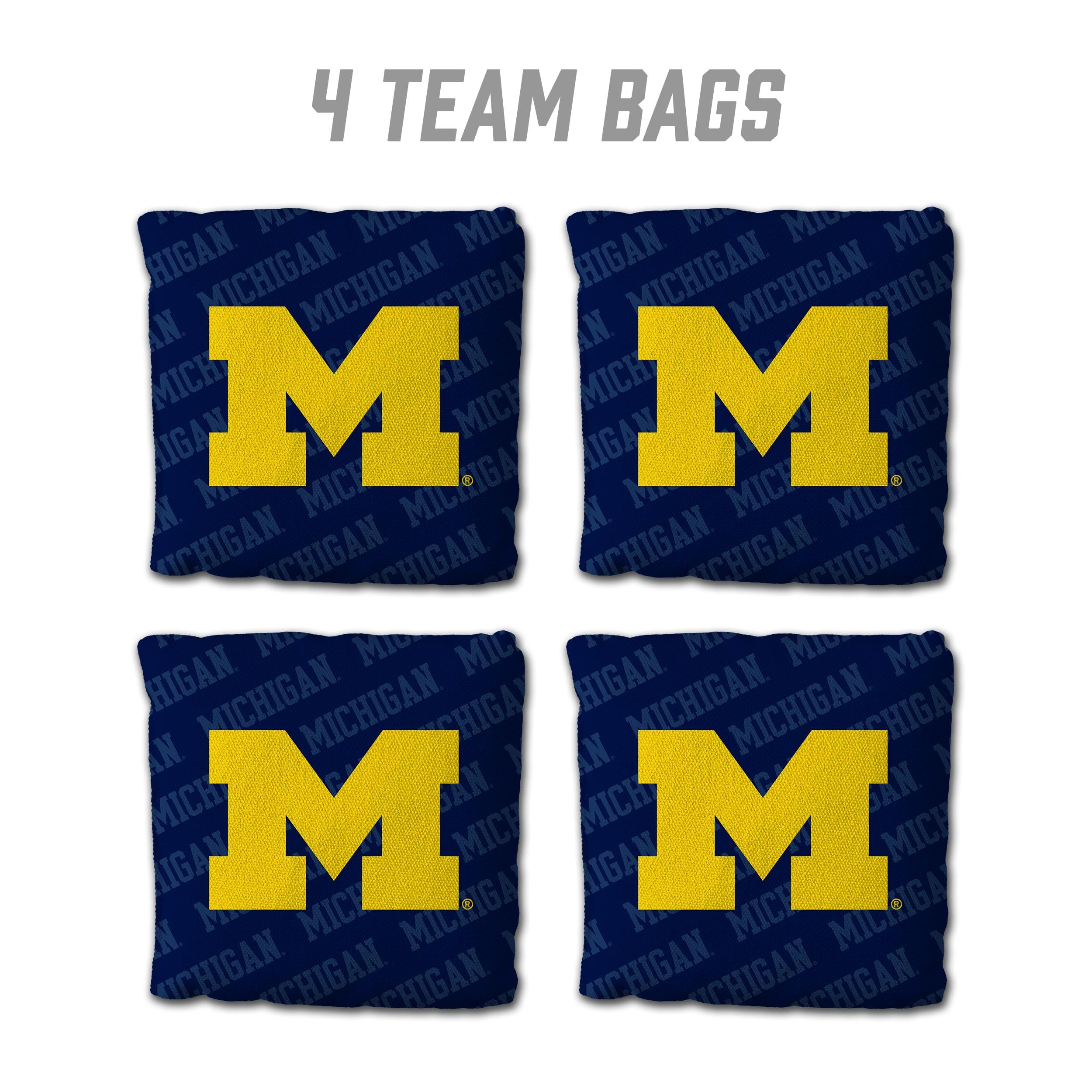 YouTheFan NCAA Michigan Wolverines Cornhole Bags - 4PK - Blue - Sports Collectibles, Sports Memorabilia, Sports Fan Shop, Sports Gifts