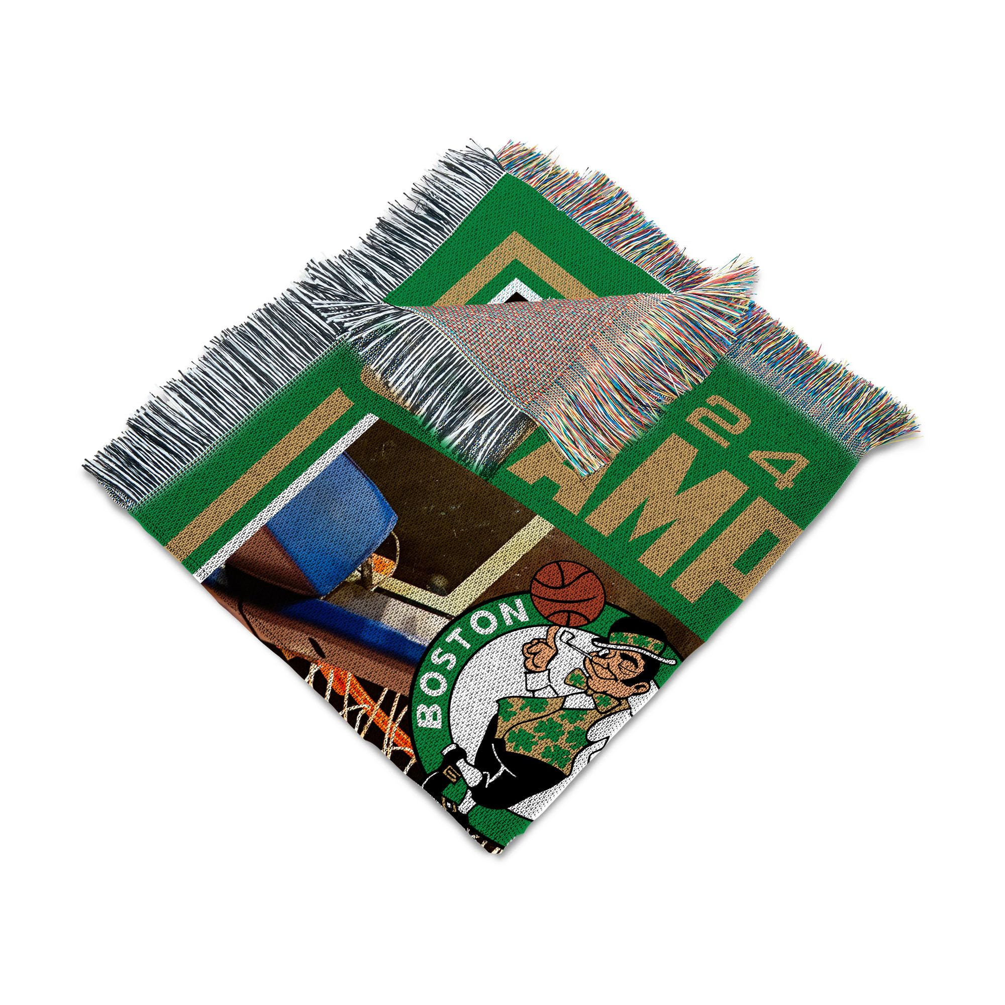 Northwest NBA Boston Celtics NBA Champions 2024 Woven Tapestry Throw Blanket, 46" x 60", Net Glory - Sports Collectibles, Sports Memorabilia, Sports Fan Shop, Sports Gifts