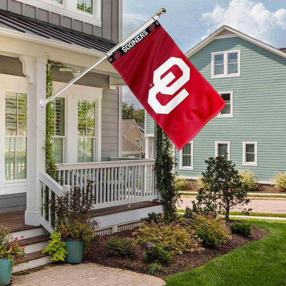 College Flags & Banners Co. Oklahoma Sooners Printed Header 3x5 Foot Banner Flag - Sports Collectibles, Sports Memorabilia, Sports Fan Shop, Sports Gifts
