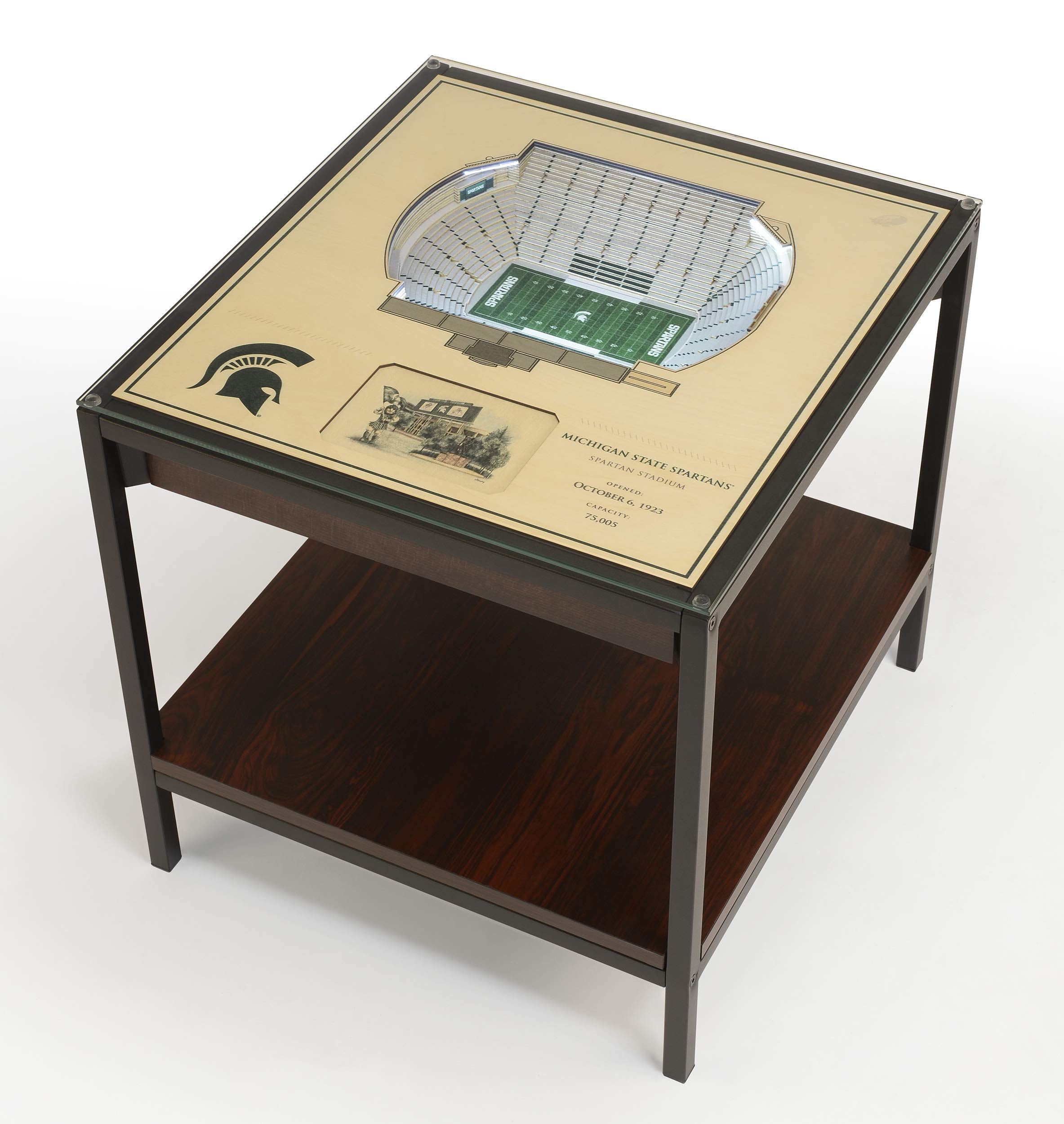 YouTheFan NCAA Michigan State Spartans 25-Layer StadiumViews End Table - Spartan Stadium - Sports Collectibles, Sports Memorabilia, Sports Fan Shop, Sports Gifts