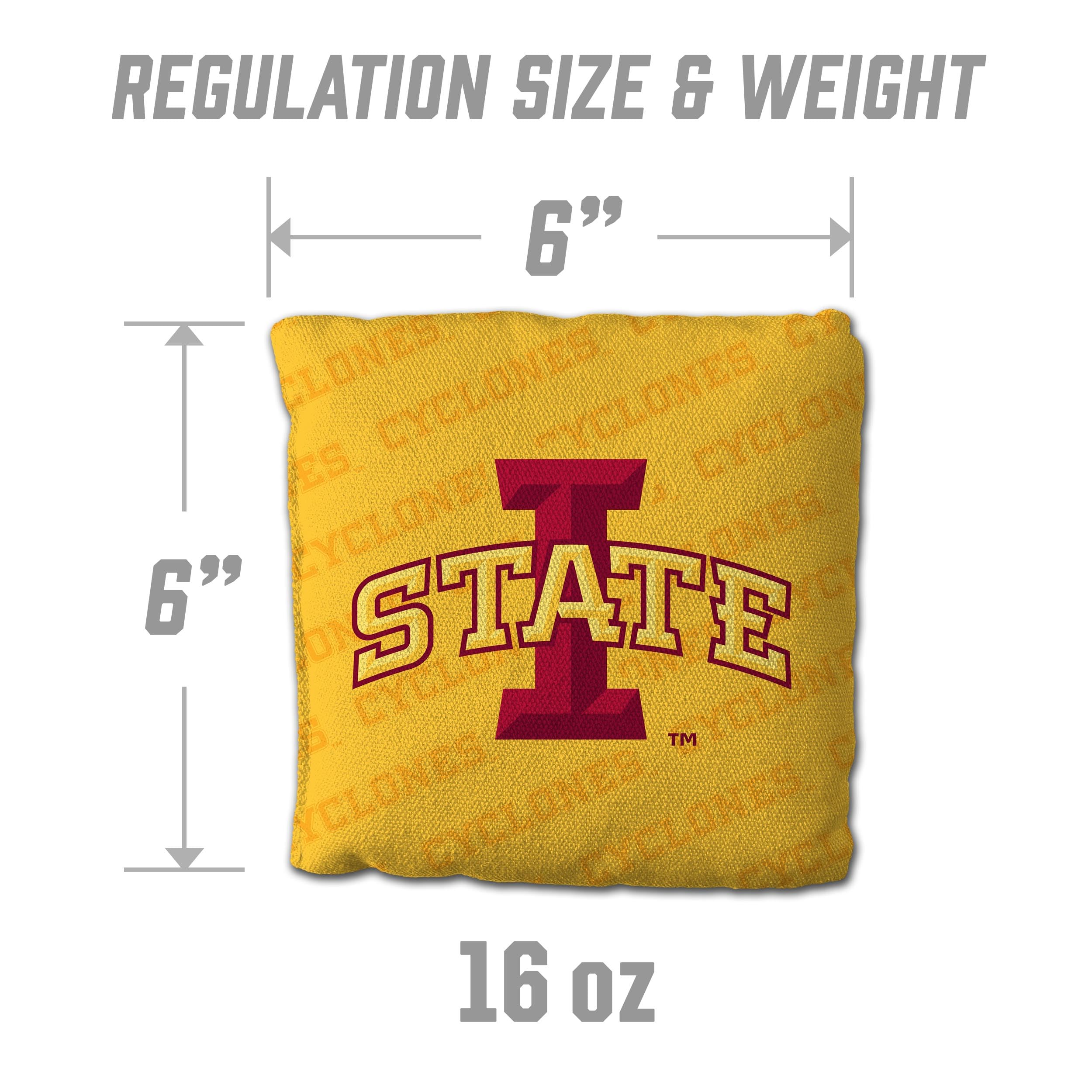 YouTheFan NCAA Iowa State Cyclones Cornhole Bags - 4PK - Yellow - Sports Collectibles, Sports Memorabilia, Sports Fan Shop, Sports Gifts