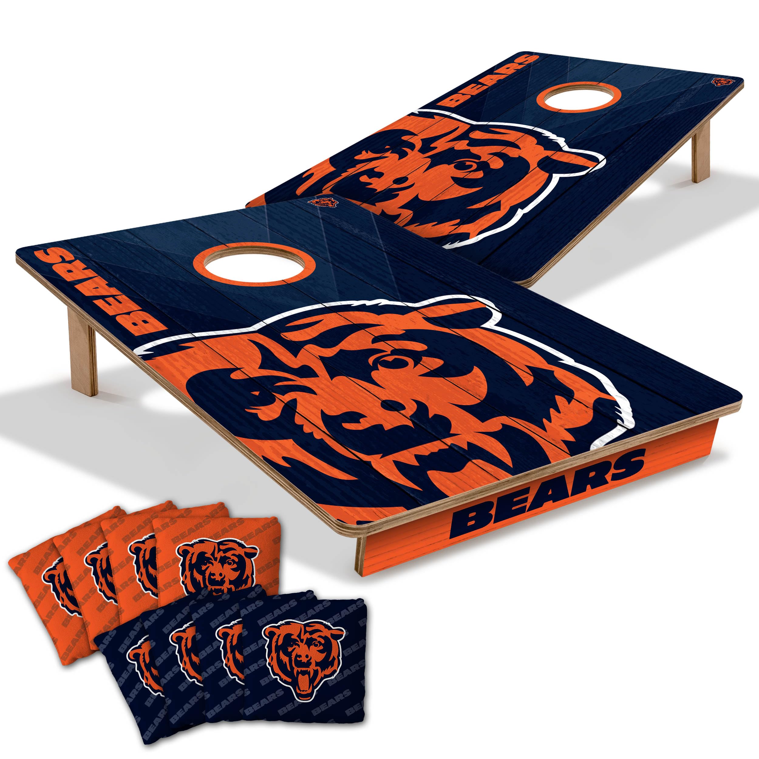 YouTheFan NFL Chicago Bears 2’ x 3’ Wood Cornhole Game with Logo Bags - Sports Collectibles, Sports Memorabilia, Sports Fan Shop, Sports Gifts