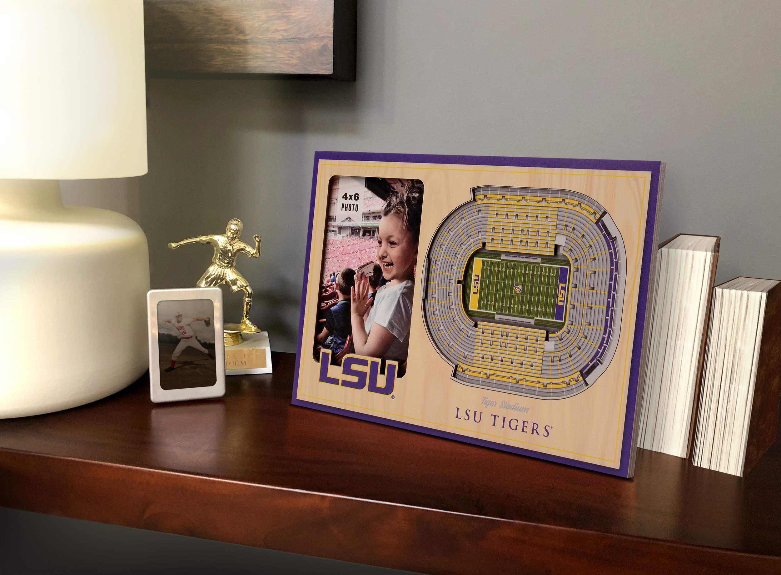 YouTheFan NCAA LSU Tigers 3D StadiumView Picture Frame - Tiger Stadium, 12" x 8" - Sports Collectibles, Sports Memorabilia, Sports Fan Shop, Sports Gifts