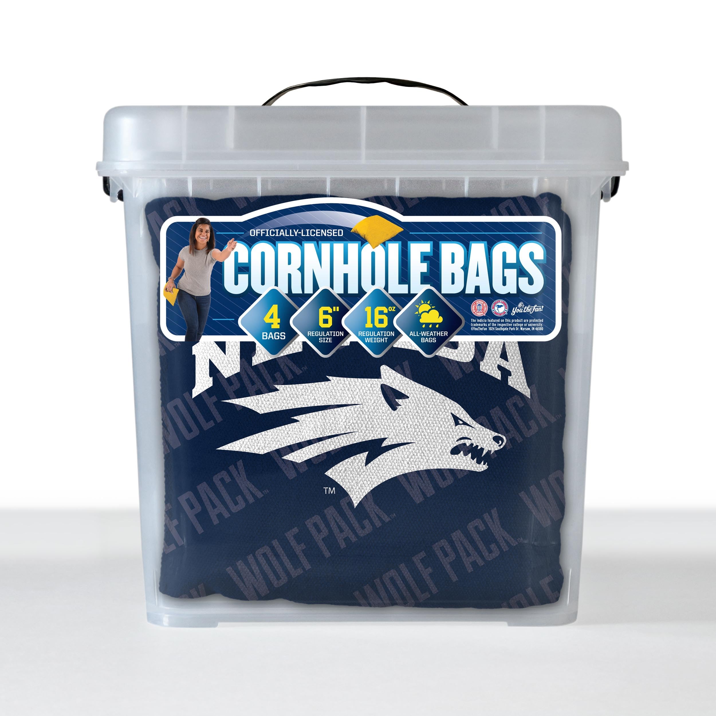 YouTheFan NCAA Nevada Wolf Pack Cornhole Bags - 4PK - Blue - Sports Collectibles, Sports Memorabilia, Sports Fan Shop, Sports Gifts