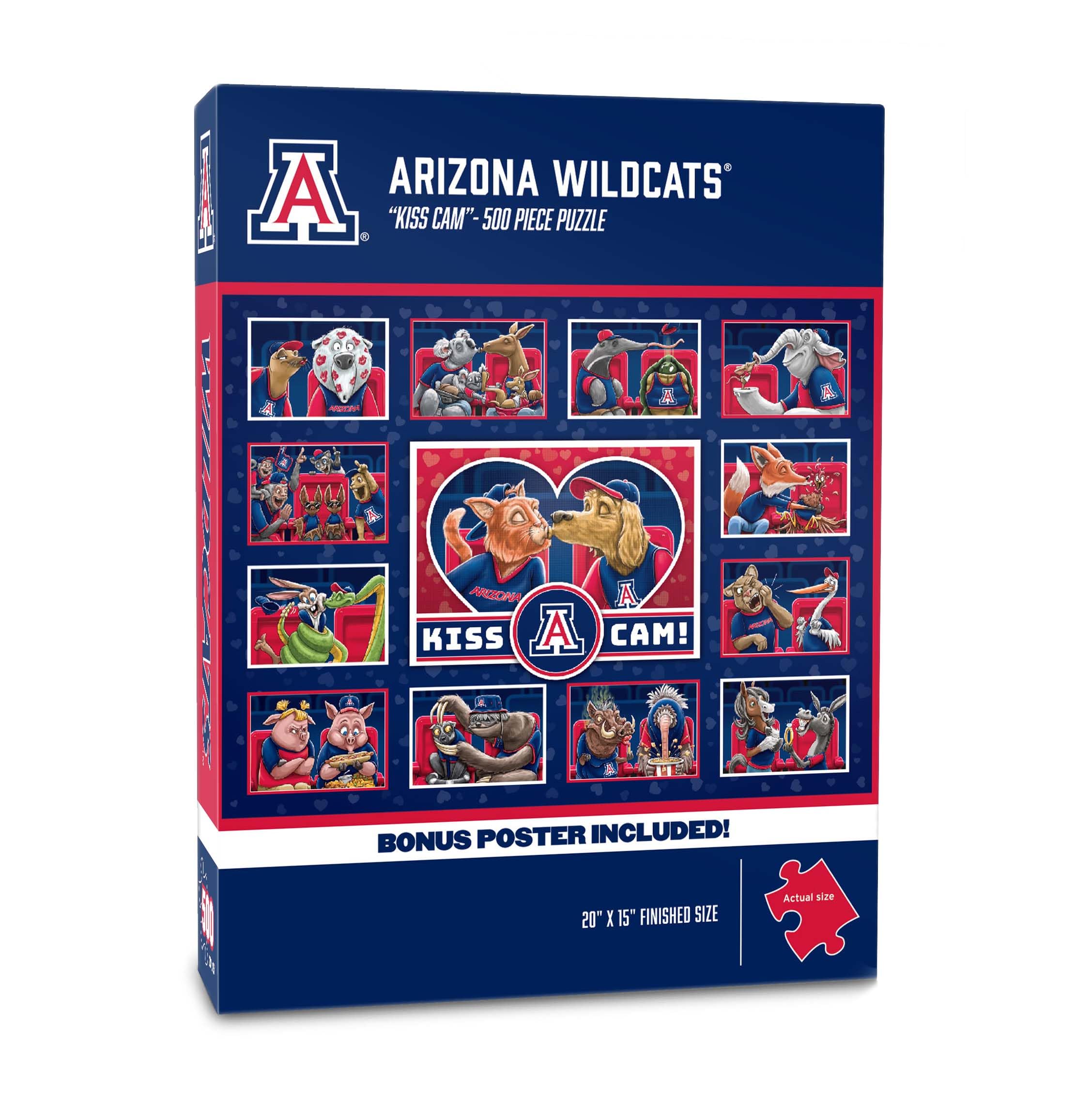 YouTheFan NCAA Arizona Wildcats Kiss Cam 500pc Puzzle - Sports Gifts, Sports Memorabilia, Sports Collectibles, Fan Shop
