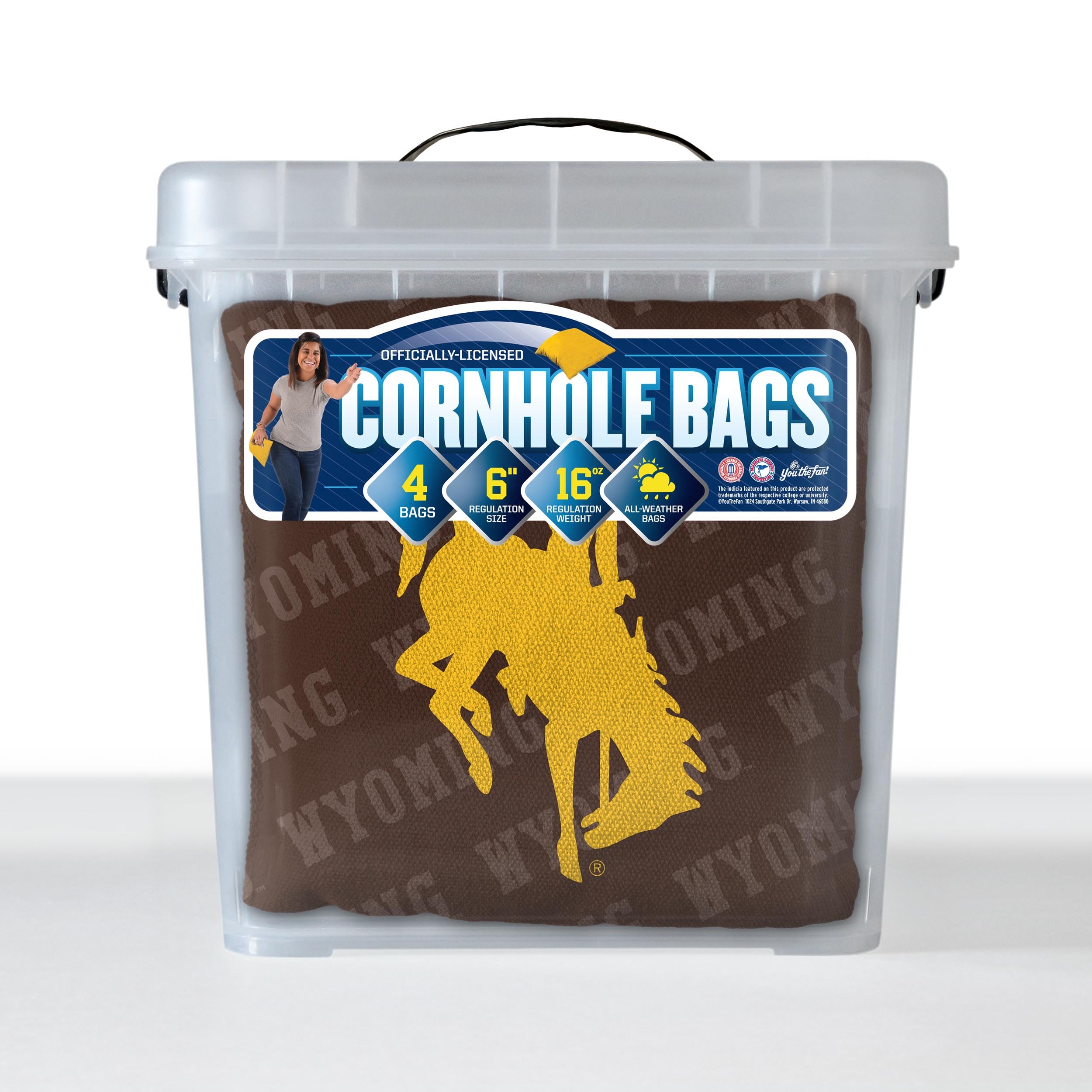 YouTheFan NCAA Wyoming Cowboys Cornhole Bags - 4PK - Brown - Sports Collectibles, Sports Memorabilia, Sports Fan Shop, Sports Gifts