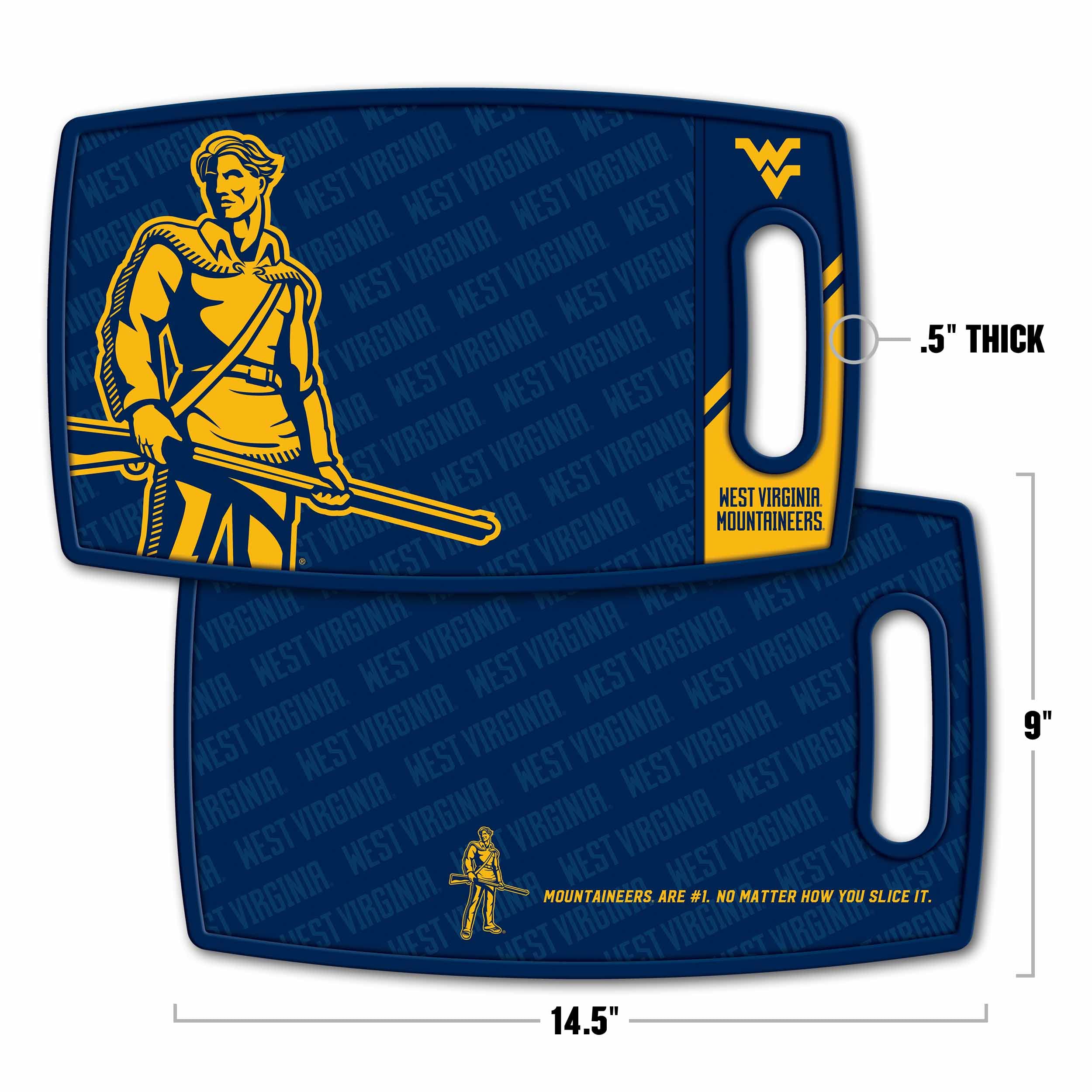 YouTheFan NCAA West Virginia Mountaineers Logo Series Cutting Board - Sports Collectibles, Sports Memorabilia, Sports Fan Shop, Sports Gifts