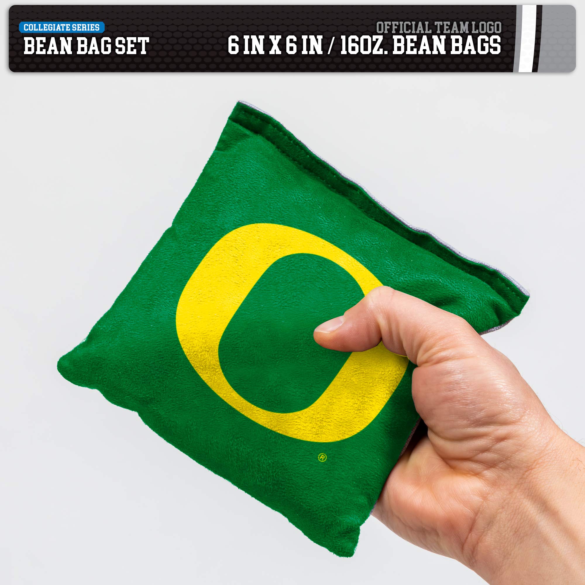 Wild Sports NCAA Oregon Ducks 8pk Dual Sided Bean Bags, Team Color - Sports Collectibles, Sports Memorabilia, Sports Fan Shop, Sports Gifts