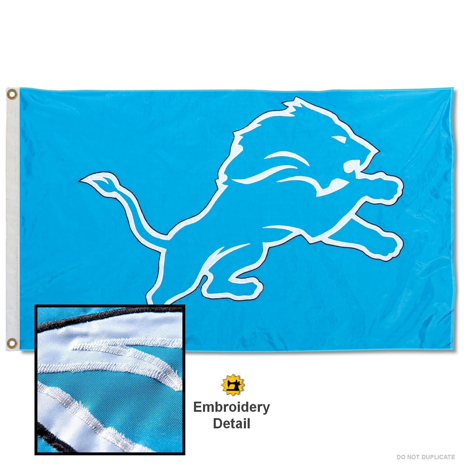 WinCraft Detroit Lions Embroidered Nylon Flag - Sports Collectibles, Sports Memorabilia, Sports Fan Shop, Sports Gifts