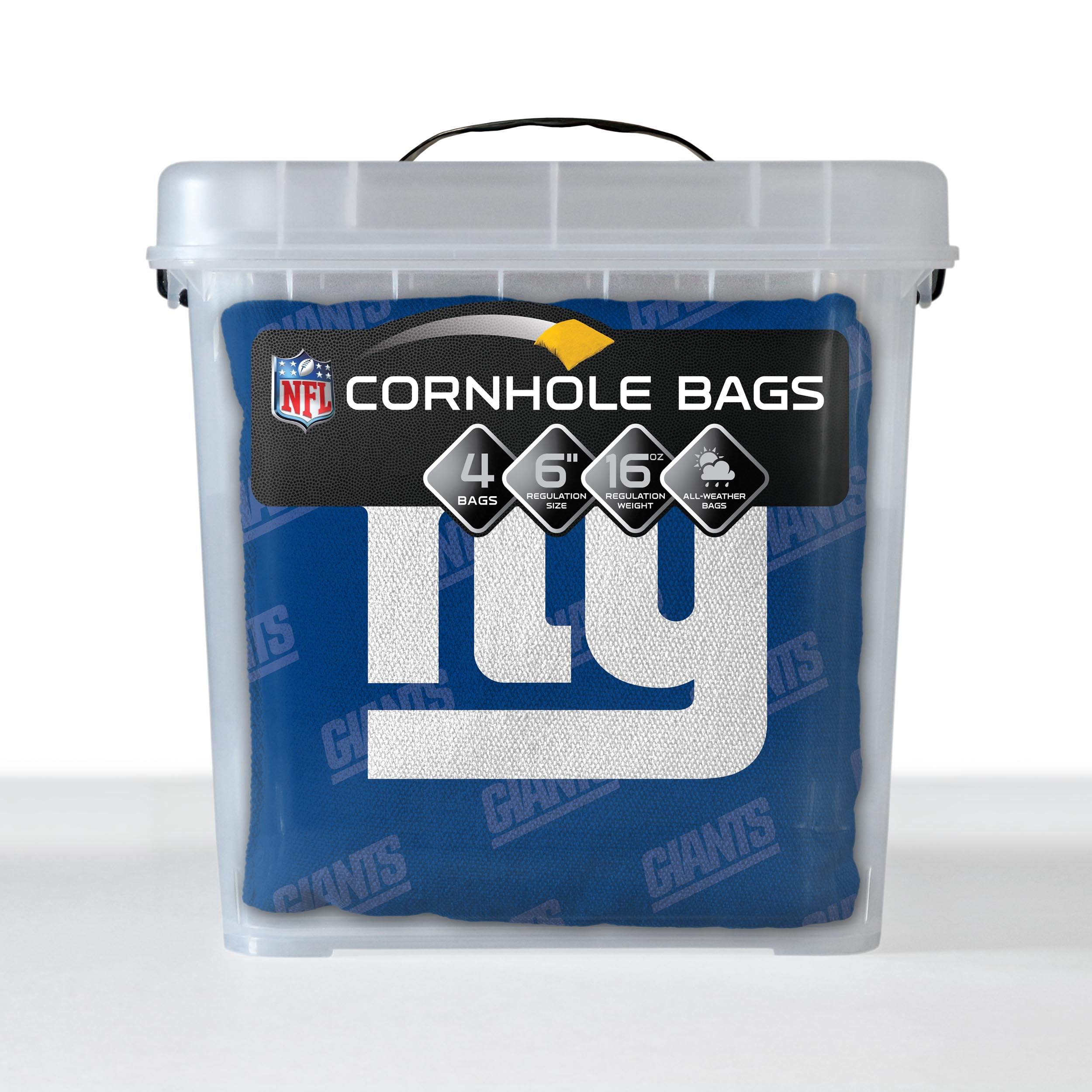 YouTheFan NFL New York Giants Cornhole Bags - 4PK - Blue - Sports Collectibles, Sports Memorabilia, Sports Fan Shop, Sports Gifts