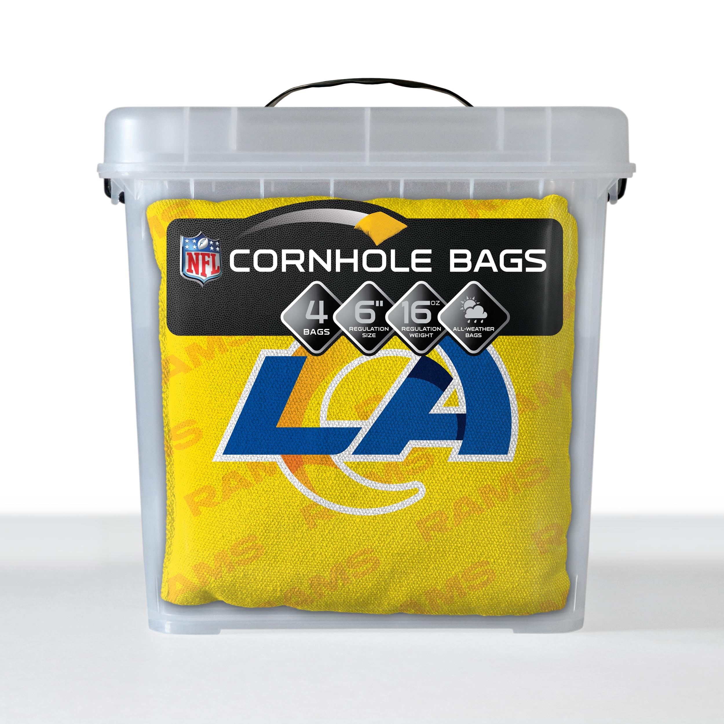 YouTheFan NFL Los Angeles Rams Cornhole Bags - 4PK - Yellow - Sports Collectibles, Sports Memorabilia, Sports Fan Shop, Sports Gifts