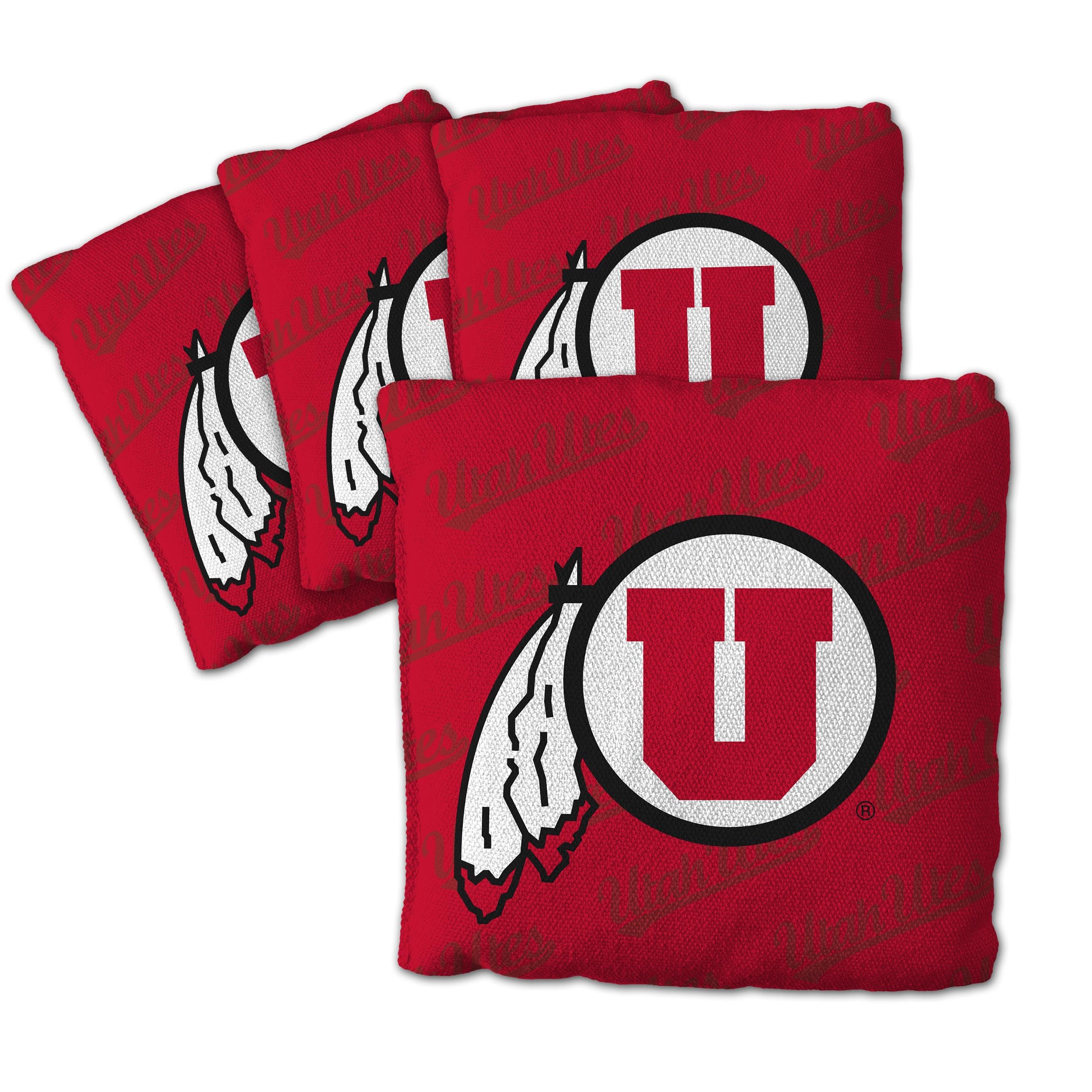 YouTheFan NCAA Utah Utes Cornhole Bags - 4PK - Red - Sports Collectibles, Sports Memorabilia, Sports Fan Shop, Sports Gifts