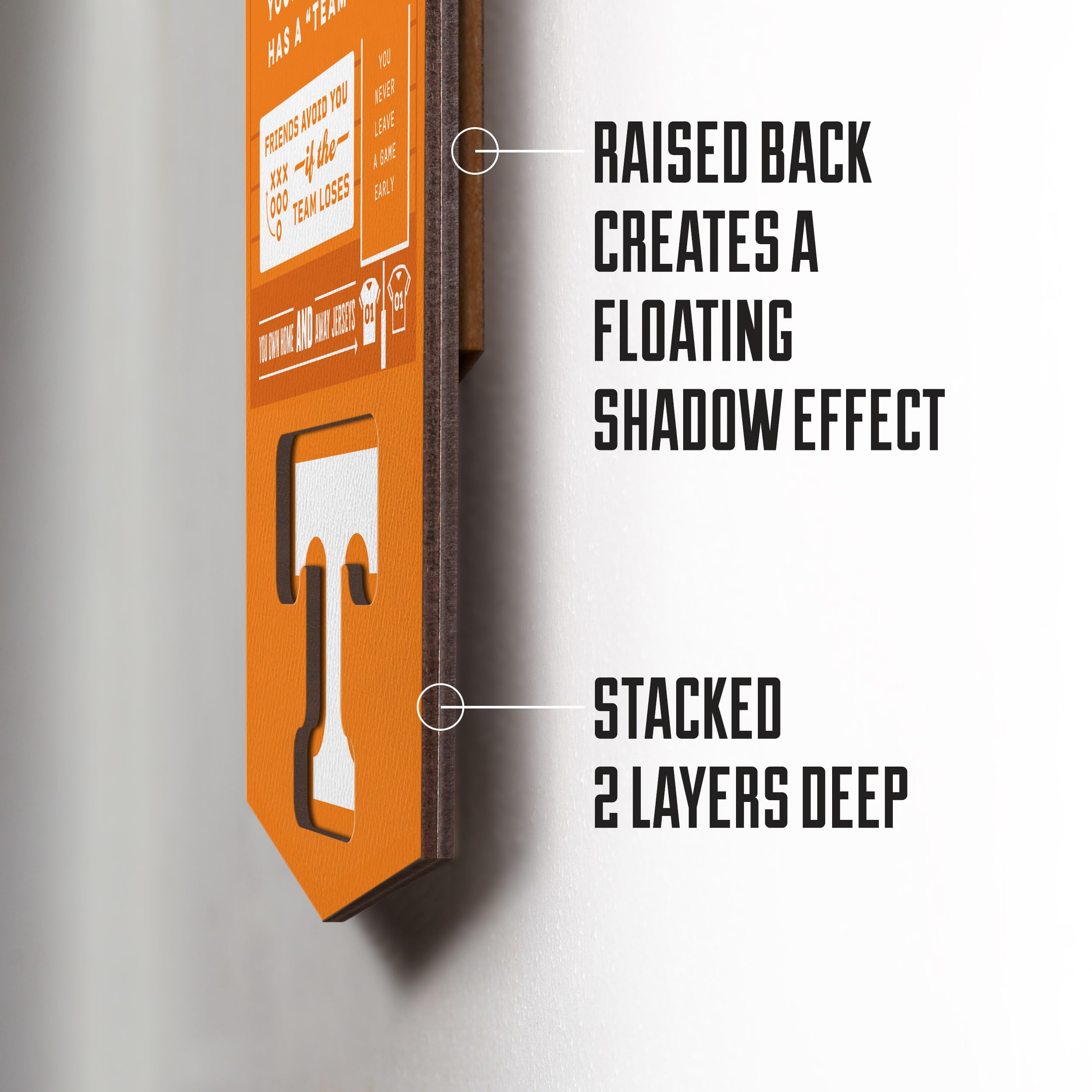 YouTheFan Officially-licensed NCAA Tennessee Volunteers 6x19 Top 10 Signs Banner - humorous descriptions - fun sports fan phrases, original design, indoor team wall decor fan gift - Sports Collectibles, Sports Memorabilia, Sports Fan Shop, Sports Gifts