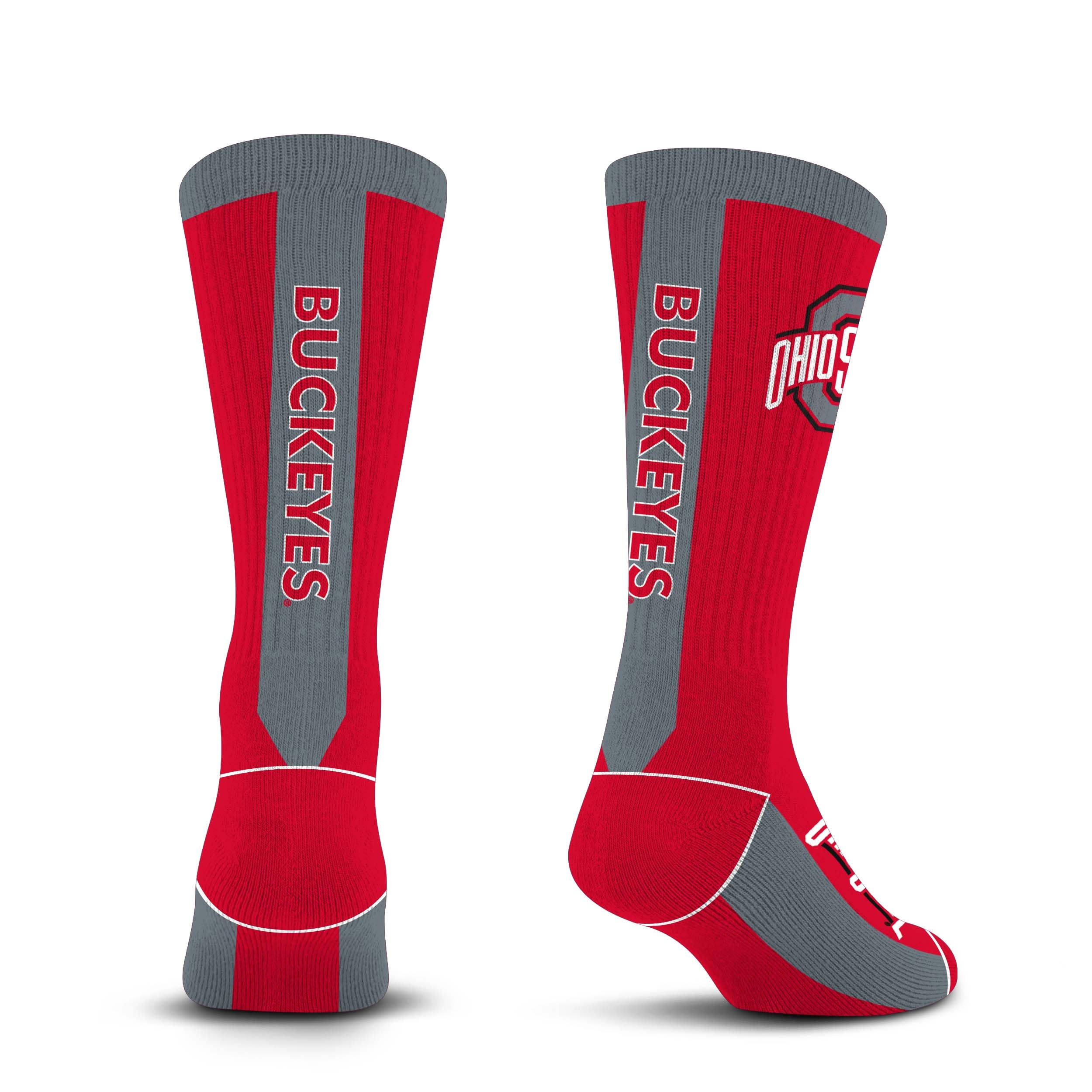 For Bare Feet NCAA OHIO STATE BUCKEYES MVP Crew Sock Team Color Large - Sports Gifts, Sports Memorabilia, Sports Collectibles, Fan Shop