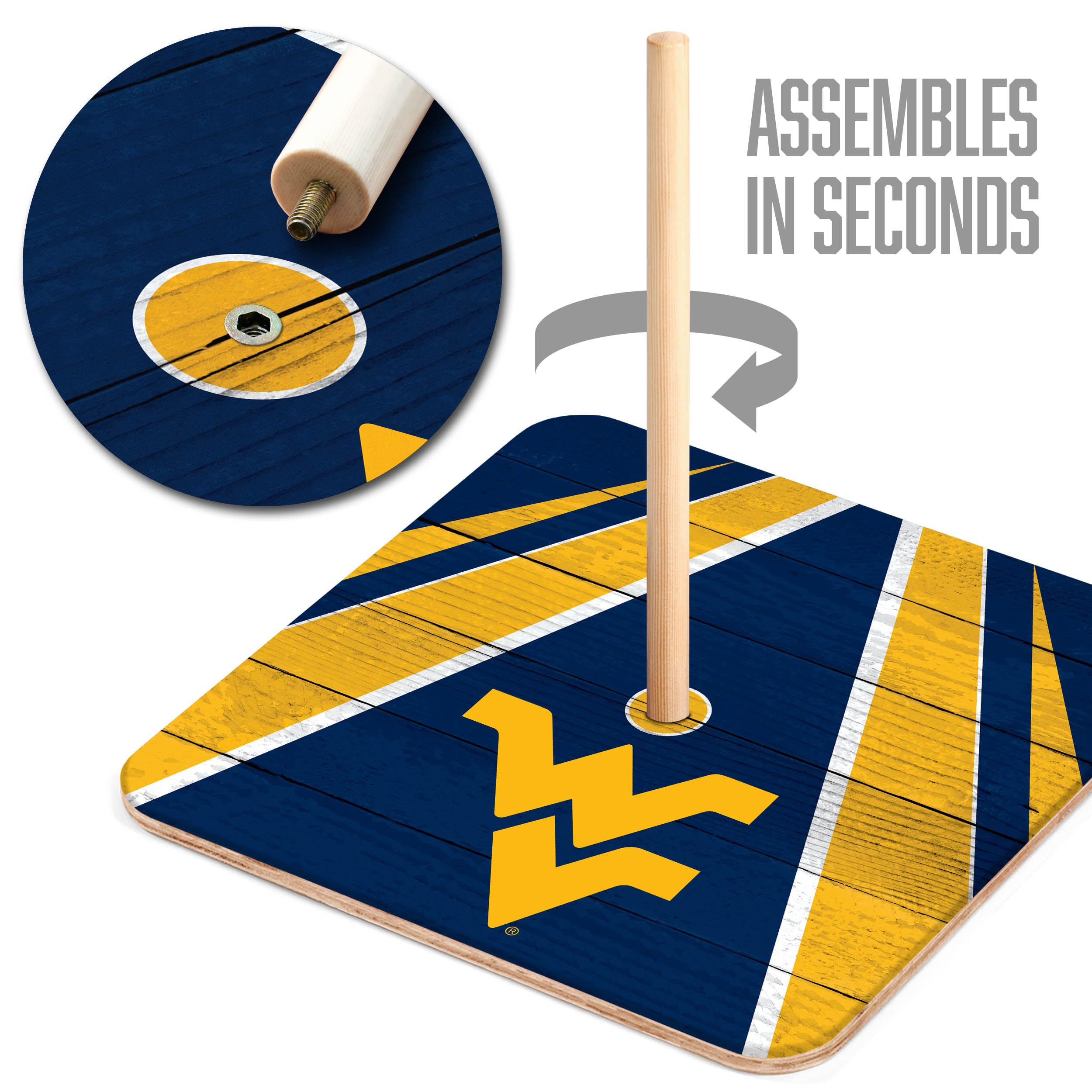YouTheFan NCAA West Virginia Mountaineers Horseshoe Bags - Sports Collectibles, Sports Memorabilia, Sports Fan Shop, Sports Gifts