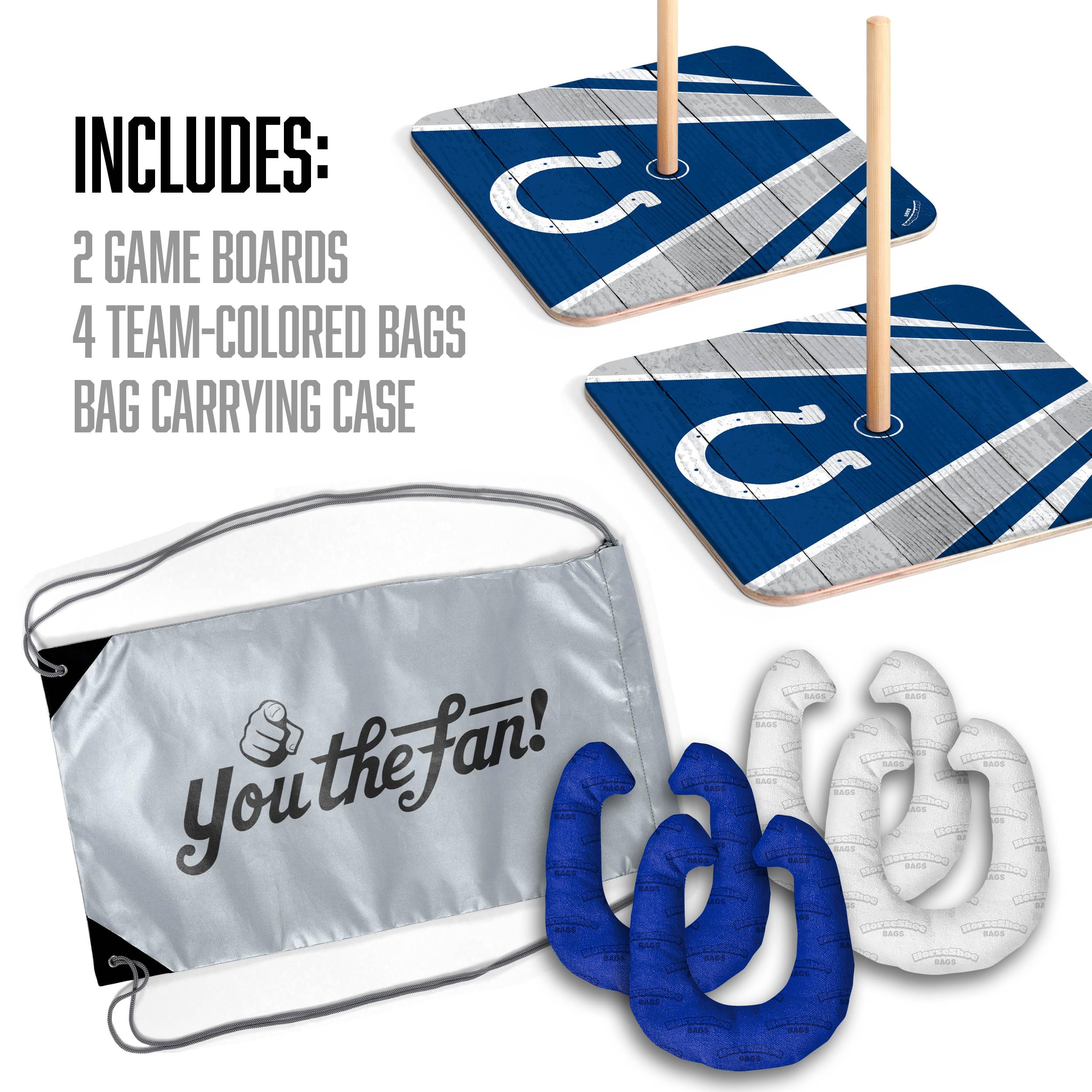 YouTheFan NFL Indianapolis Colts Horseshoe Bags Game - Sports Collectibles, Sports Memorabilia, Sports Fan Shop, Sports Gifts