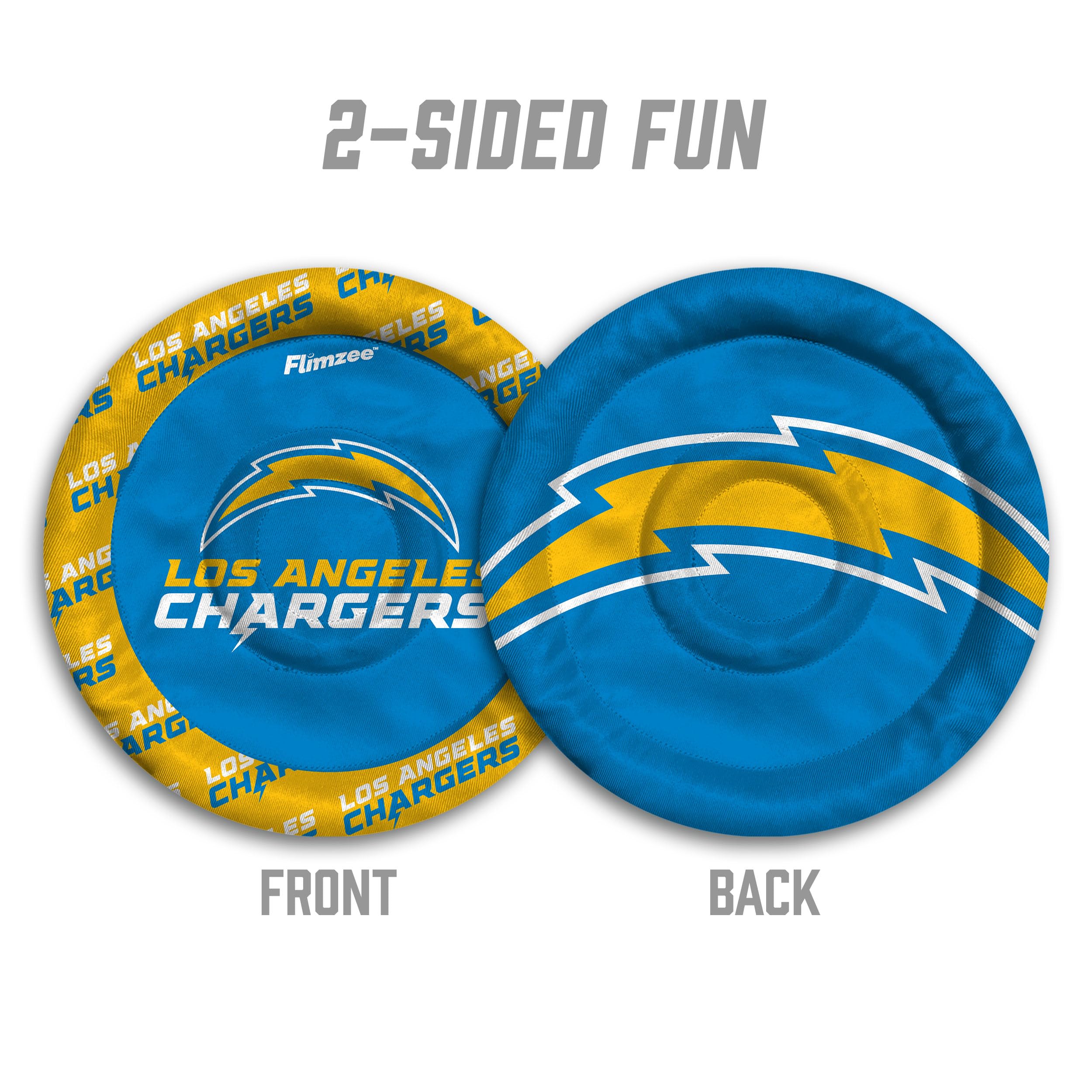 YouTheFan NFL Los Angeles Chargers Flimzee Bean-Bag Flying Disc - Sports Collectibles, Sports Memorabilia, Sports Fan Shop, Sports Gifts