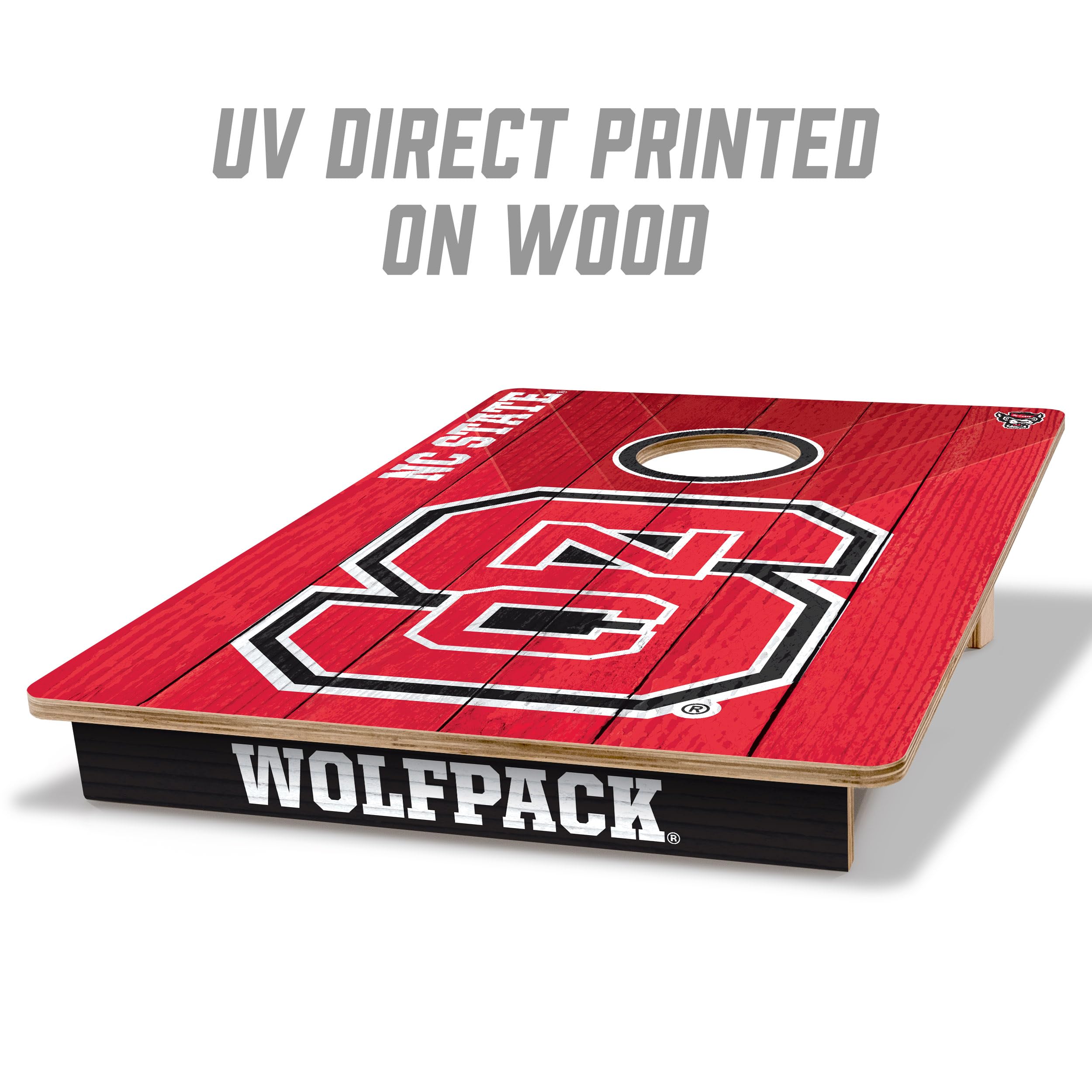 YouTheFan NCAA NC State Wolfpack 2’ x 3’ Wood Cornhole Game with Logo Bags - Sports Collectibles, Sports Memorabilia, Sports Fan Shop, Sports Gifts