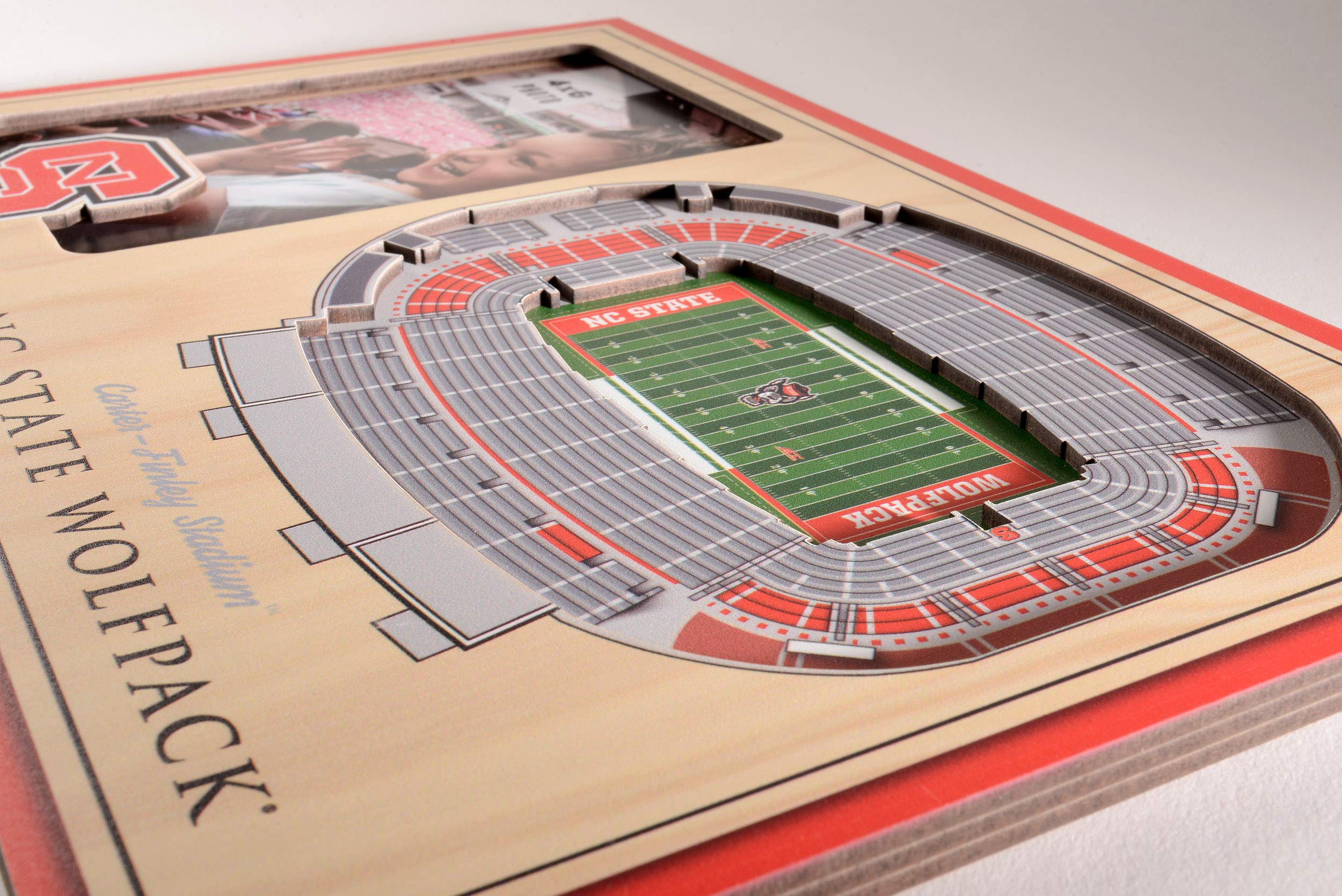 YouTheFan NCAA NC State Wolfpack 3D StadiumView Picture Frame - Carter-Finley Stadium, 12" x 8" - Sports Collectibles, Sports Memorabilia, Sports Fan Shop, Sports Gifts