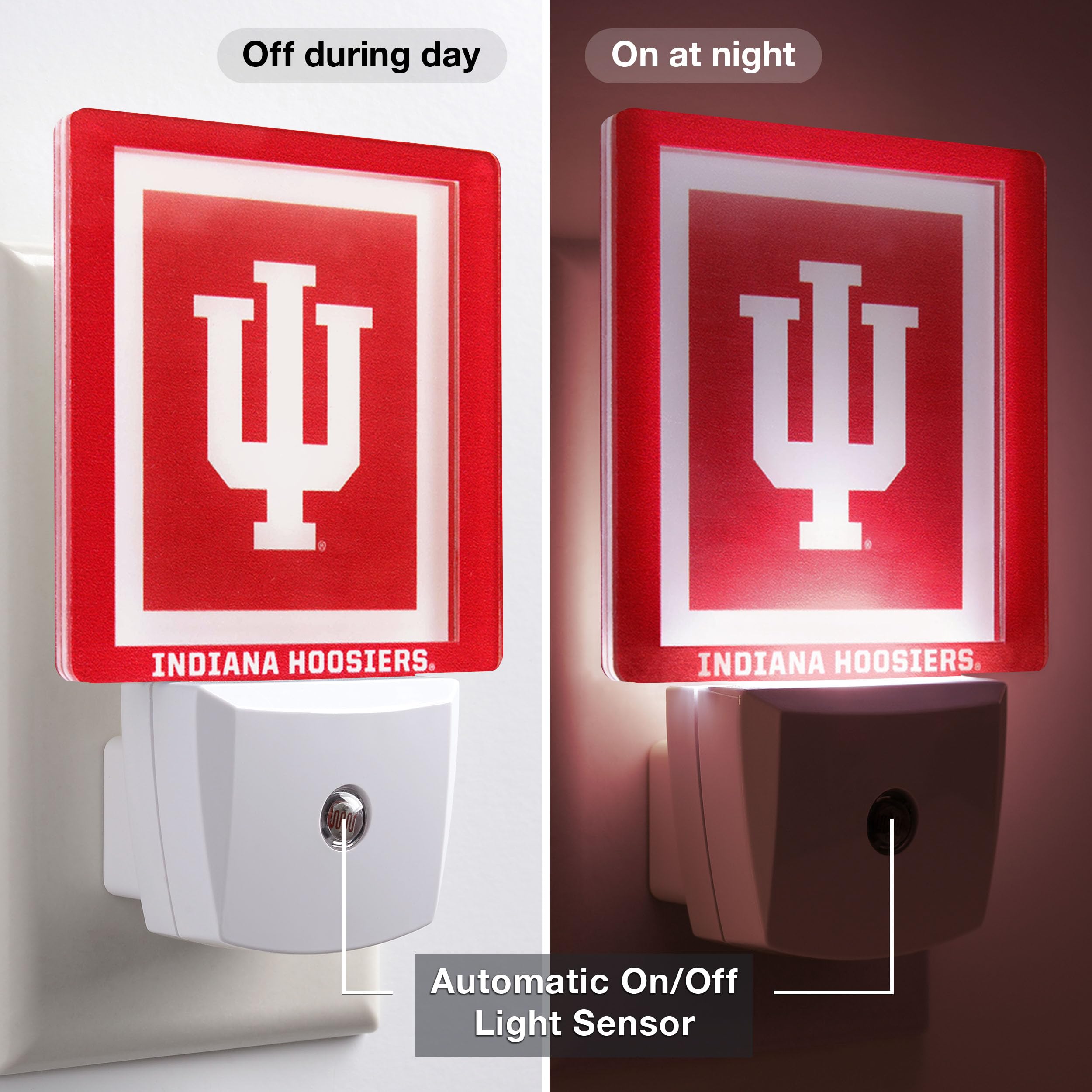 YouTheFan NCAA Indiana Hoosiers Logo Series Nite Light - Sports Collectibles, Sports Memorabilia, Sports Fan Shop, Sports Gifts