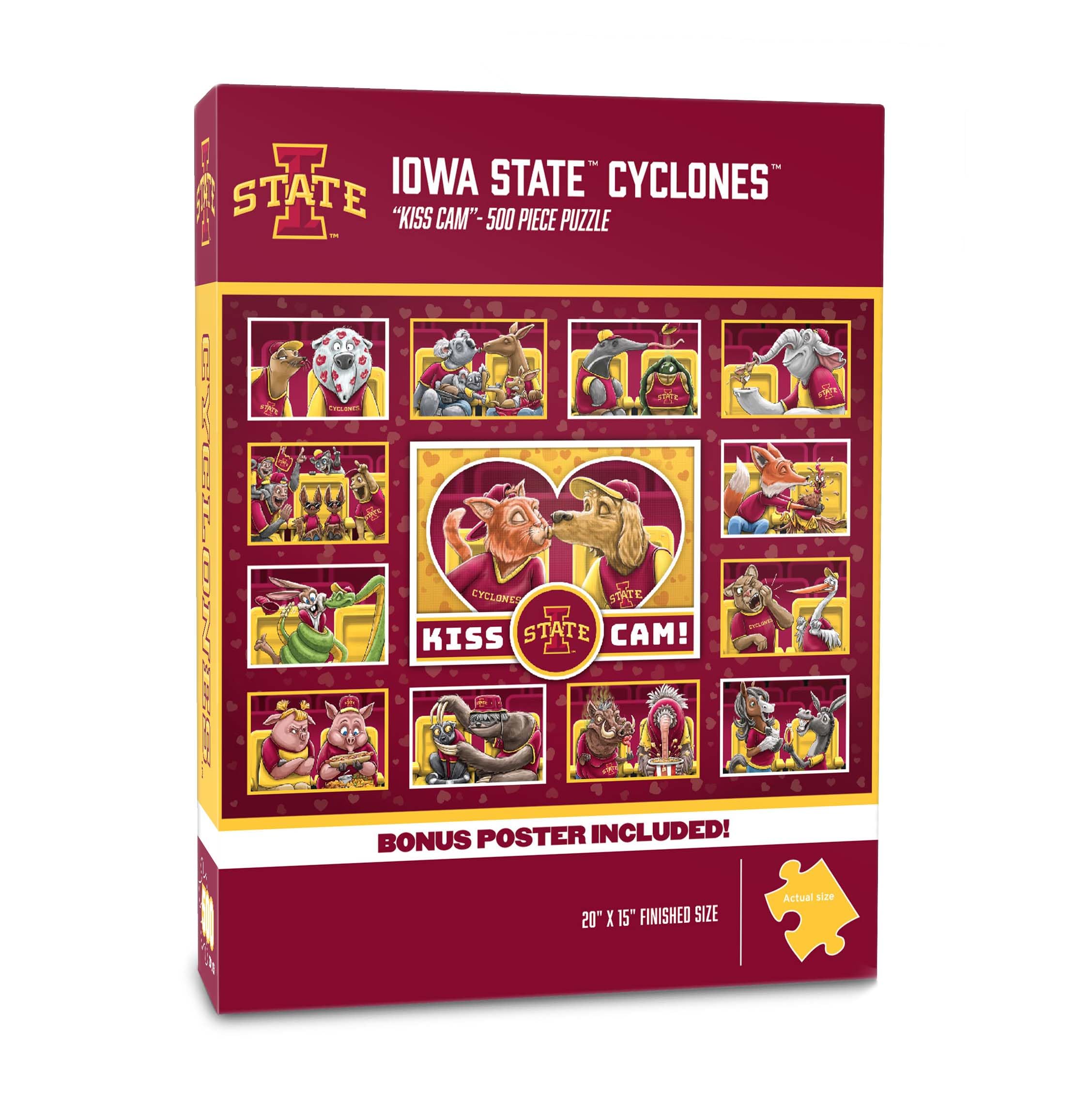 YouTheFan NCAA Iowa State Cyclones Kiss Cam 500pc Puzzle - Sports Collectibles, Sports Memorabilia, Sports Fan Shop, Sports Gifts