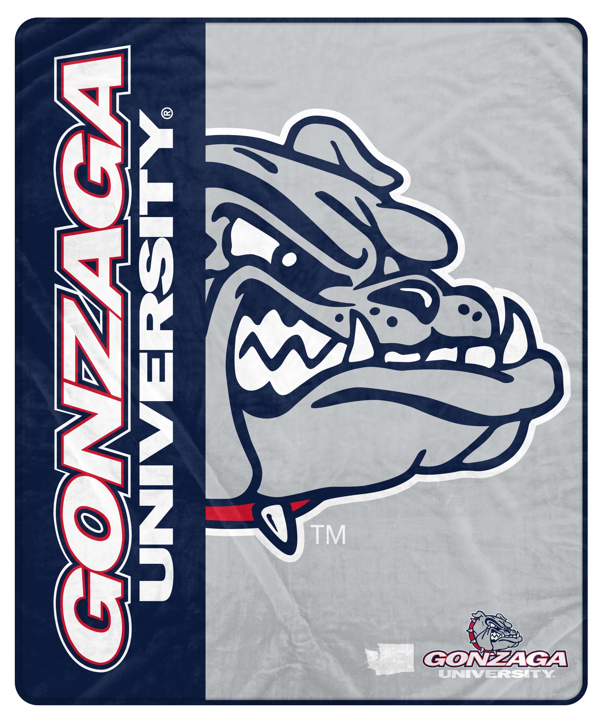 Proformance Home NCAA Gonzaga Bulldogs Endzone Ultra Soft Tailgate Throw - Sports Gifts, Sports Memorabilia, Sports Collectibles, Fan Shop