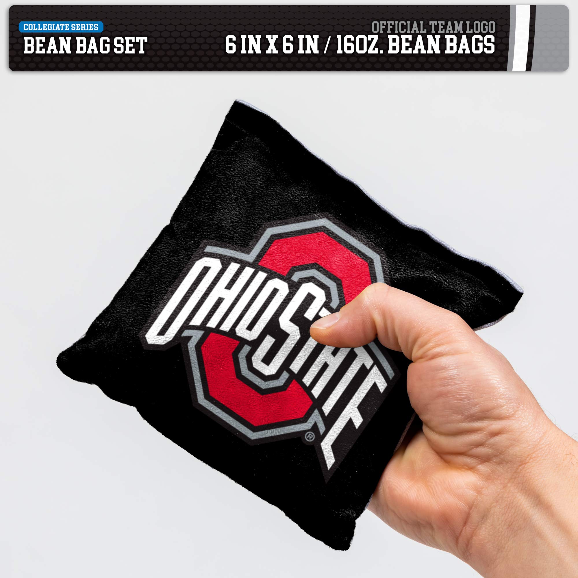 Wild Sports NCAA Ohio State Buckeyes 8pk Dual Sided Bean Bags, Team Color - Sports Collectibles, Sports Memorabilia, Sports Fan Shop, Sports Gifts