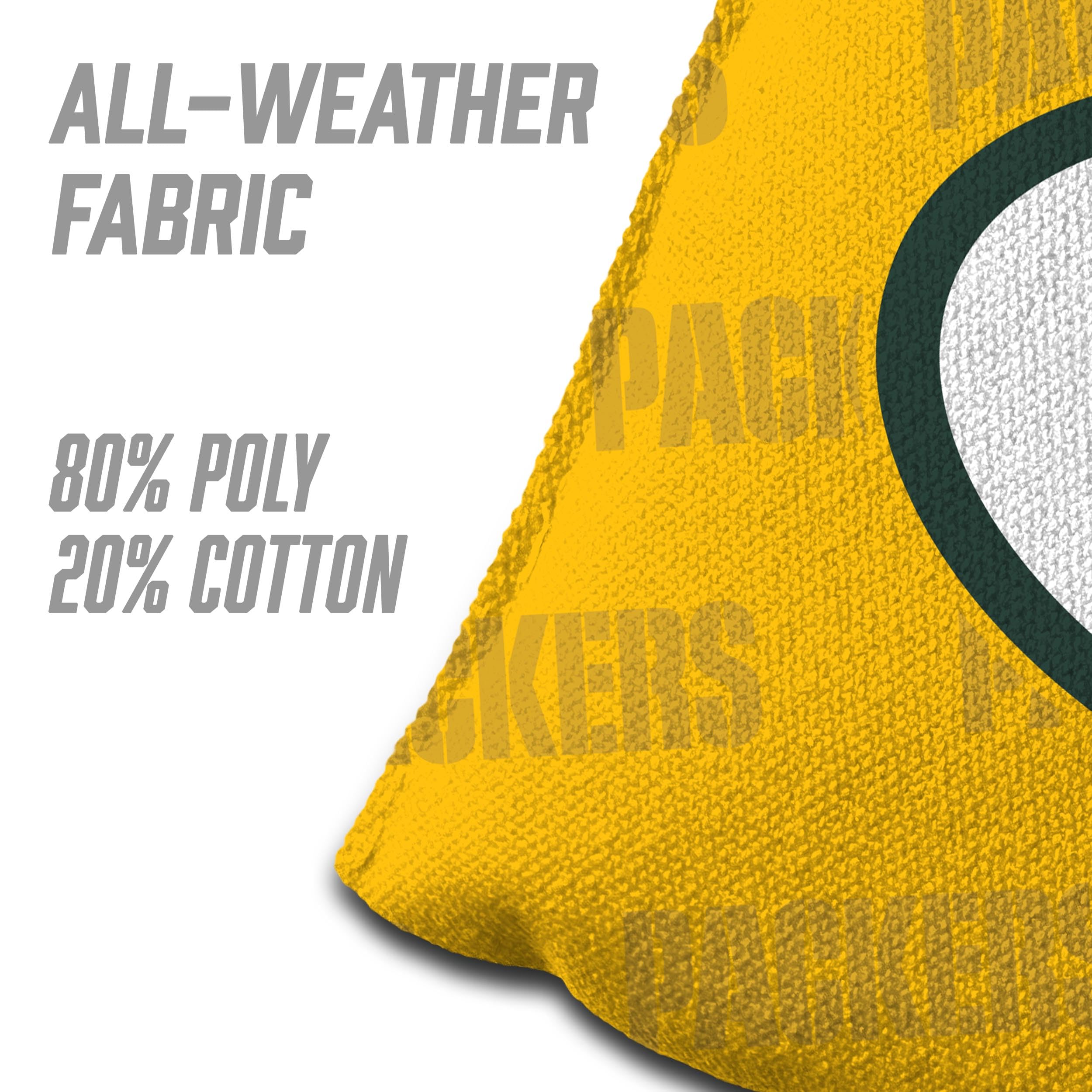 YouTheFan NFL Green Bay Packers Cornhole Bags - 4PK - Yellow - Sports Collectibles, Sports Memorabilia, Sports Fan Shop, Sports Gifts