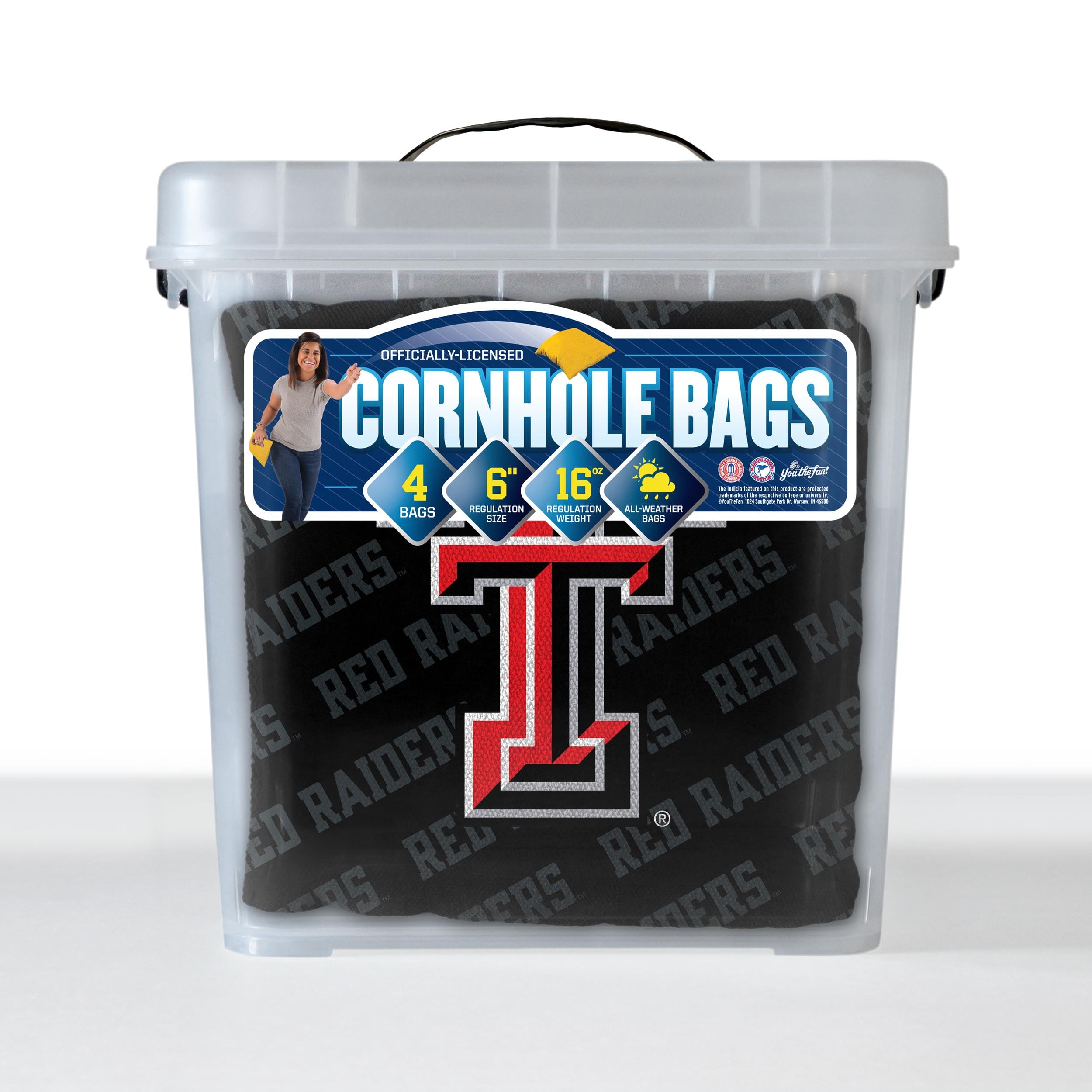 YouTheFan NCAA Texas Tech Red Raiders Cornhole Bags - 4PK - Black - Sports Collectibles, Sports Memorabilia, Sports Fan Shop, Sports Gifts