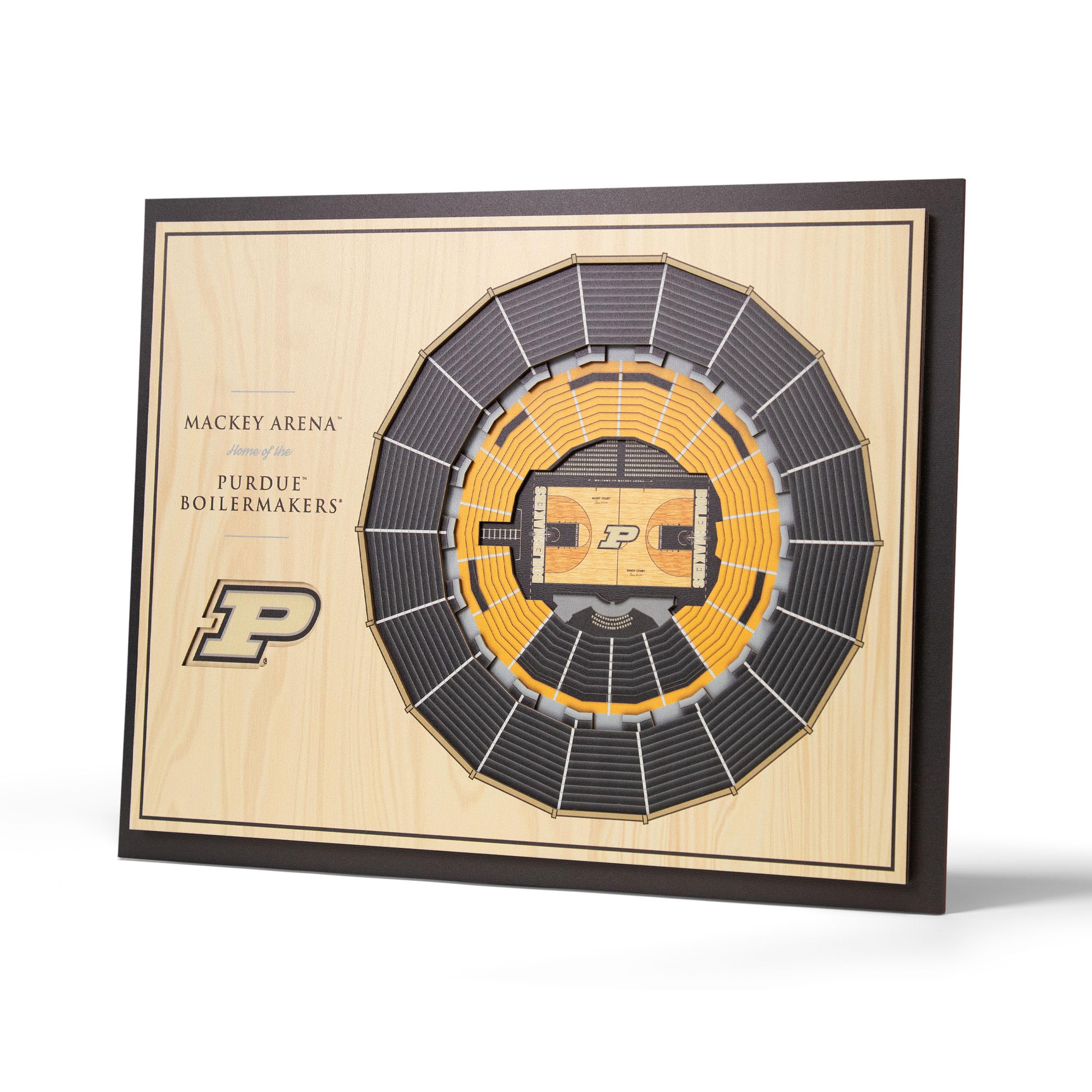 YouTheFan NCAA Purdue Boilermakers BB 5-Layer StadiumView 3D Wall Art - Mackey Arena, 13.00" x 17.00" - Sports Collectibles, Sports Memorabilia, Sports Fan Shop, Sports Gifts