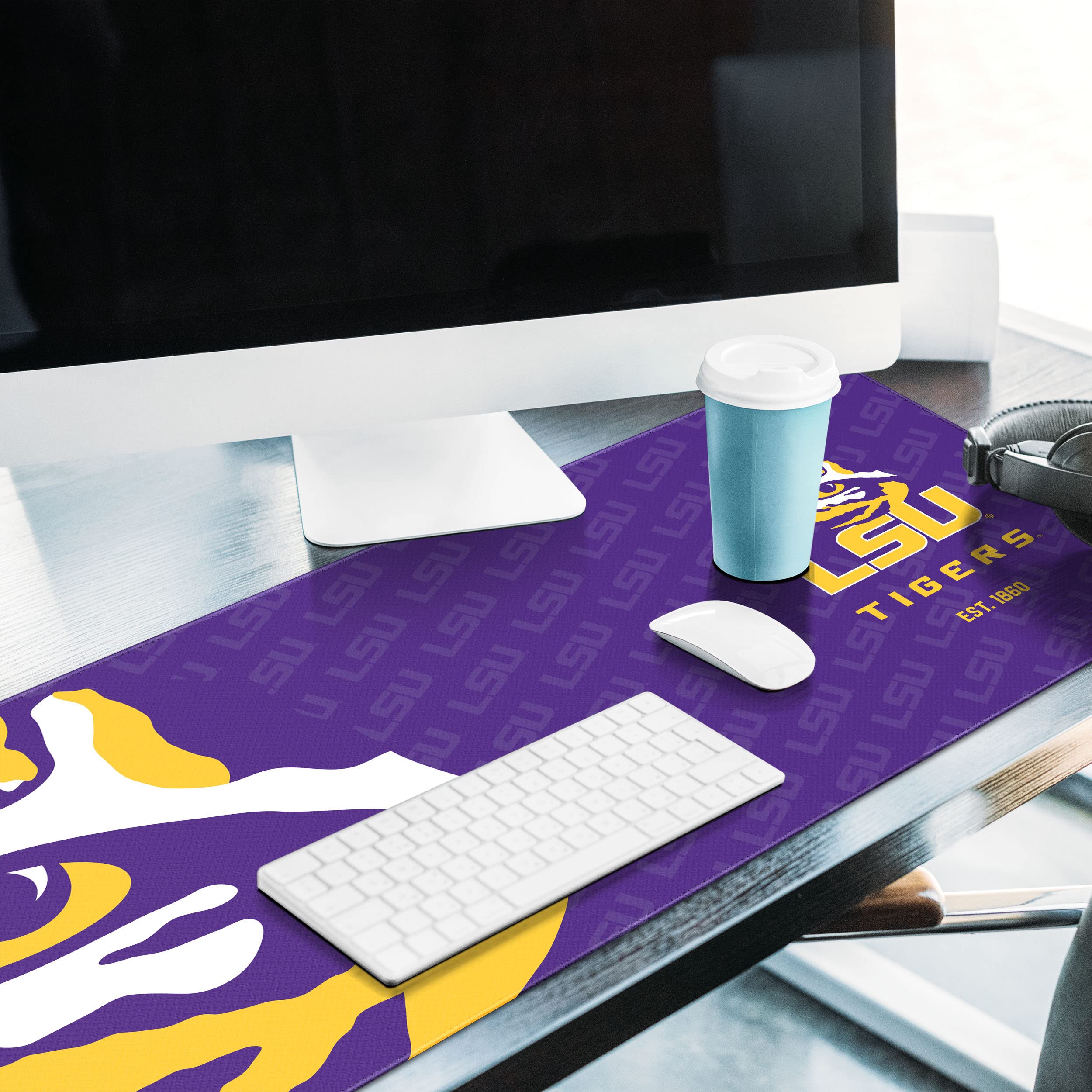 YouTheFan NCAA LSU Tigers Logo Series Desk Pad - Sports Collectibles, Sports Memorabilia, Sports Fan Shop, Sports Gifts