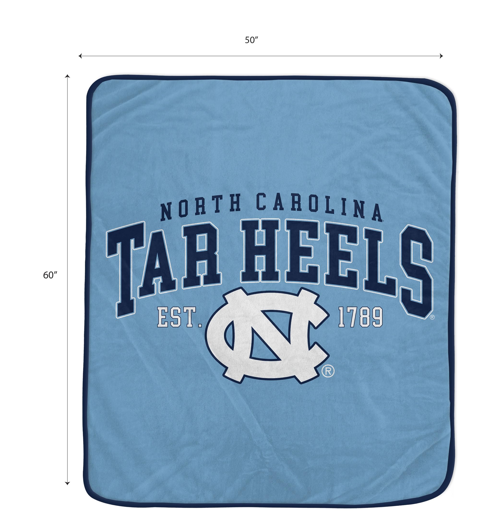 NCAA North Carolina Tar Heels Vintage Arch Block Ultra Soft Blanket - Sports Gifts, Sports Memorabilia, Sports Collectibles, Fan Shop