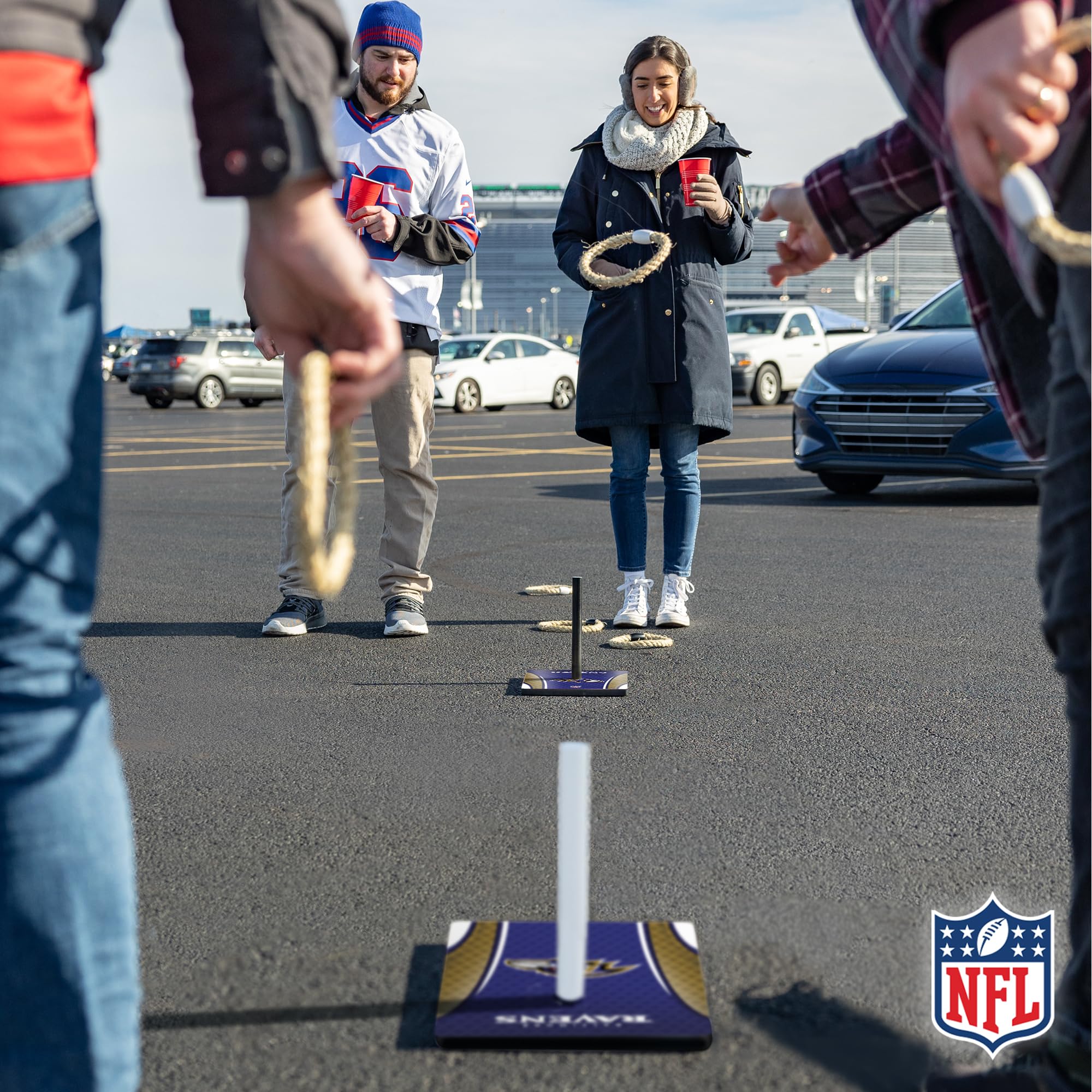 Wild Sports NFL Quoits Set with Direct Print HD Team Graphics – Tailgate Ring Toss Game – Great Gift for Any Football Fan! Ring Toss Family Outdoor Games for The Beach, BBQ, or Tailgate Party - Sports Collectibles, Sports Memorabilia, Sports Fan Shop, Sports Gifts