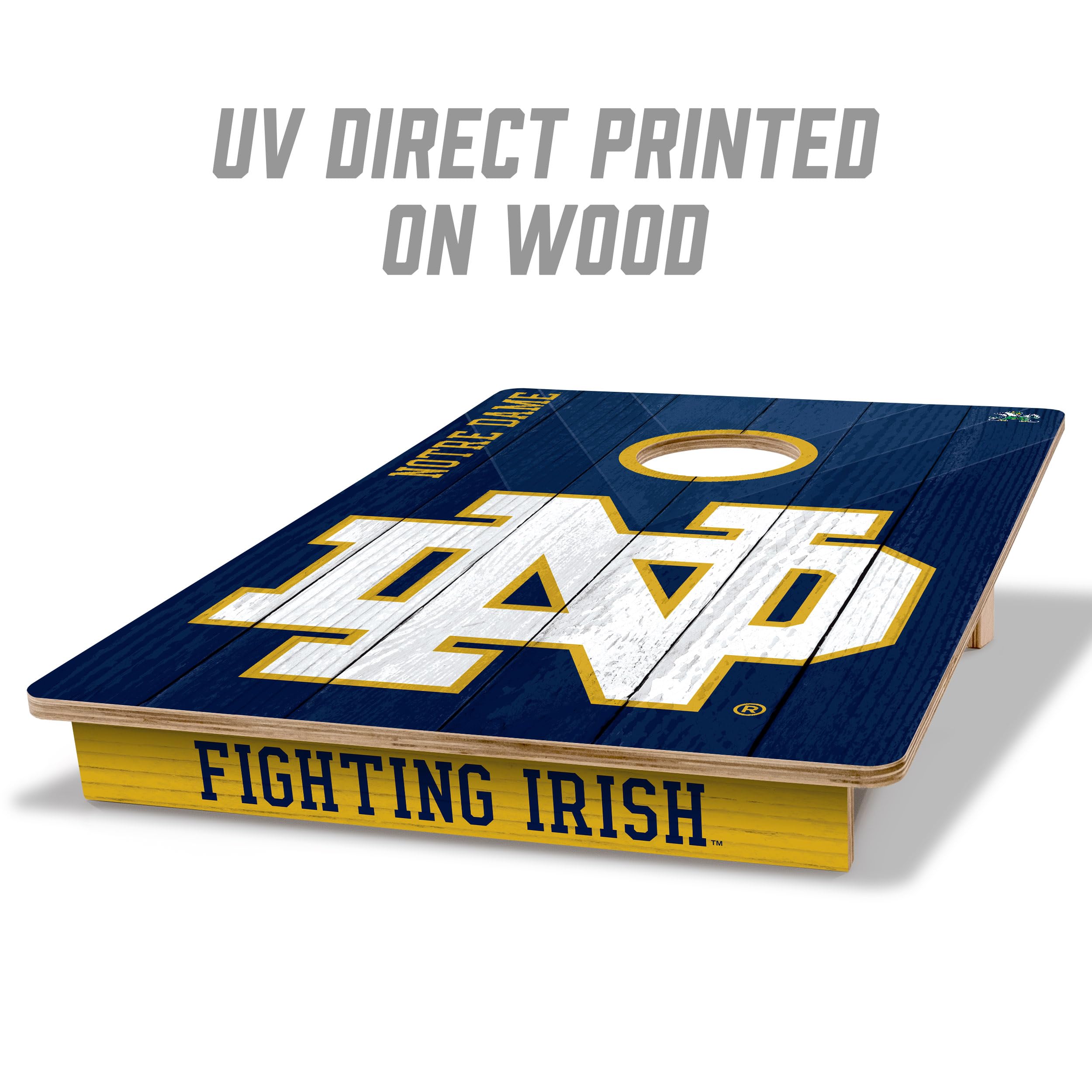 YouTheFan NCAA Notre Dame Fighting Irish 2’ x 3’ Wood Cornhole Game with Logo Bags - Sports Collectibles, Sports Memorabilia, Sports Fan Shop, Sports Gifts