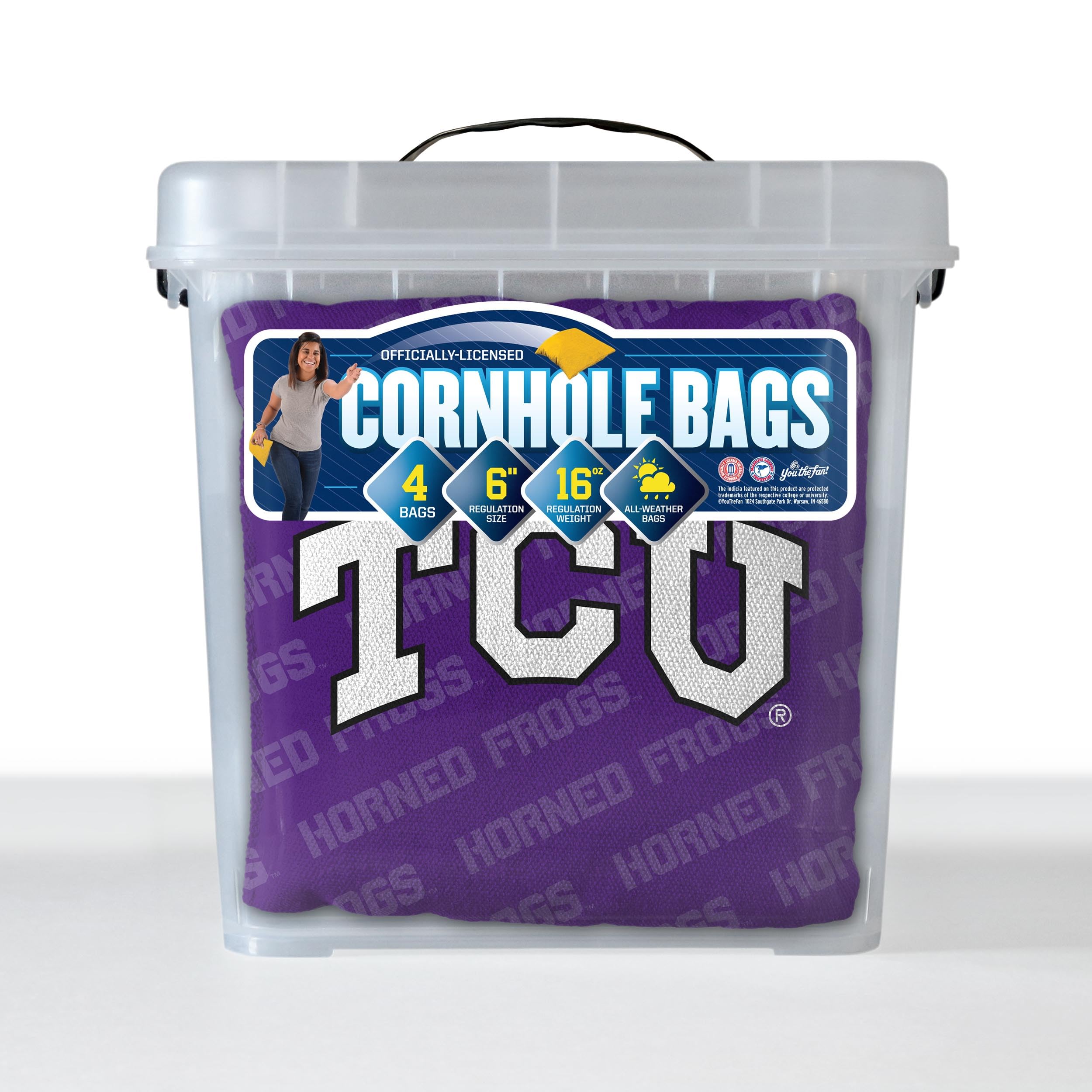 YouTheFan NCAA TCU Horned Frogs Cornhole Bags - 4PK - Purple - Sports Collectibles, Sports Memorabilia, Sports Fan Shop, Sports Gifts