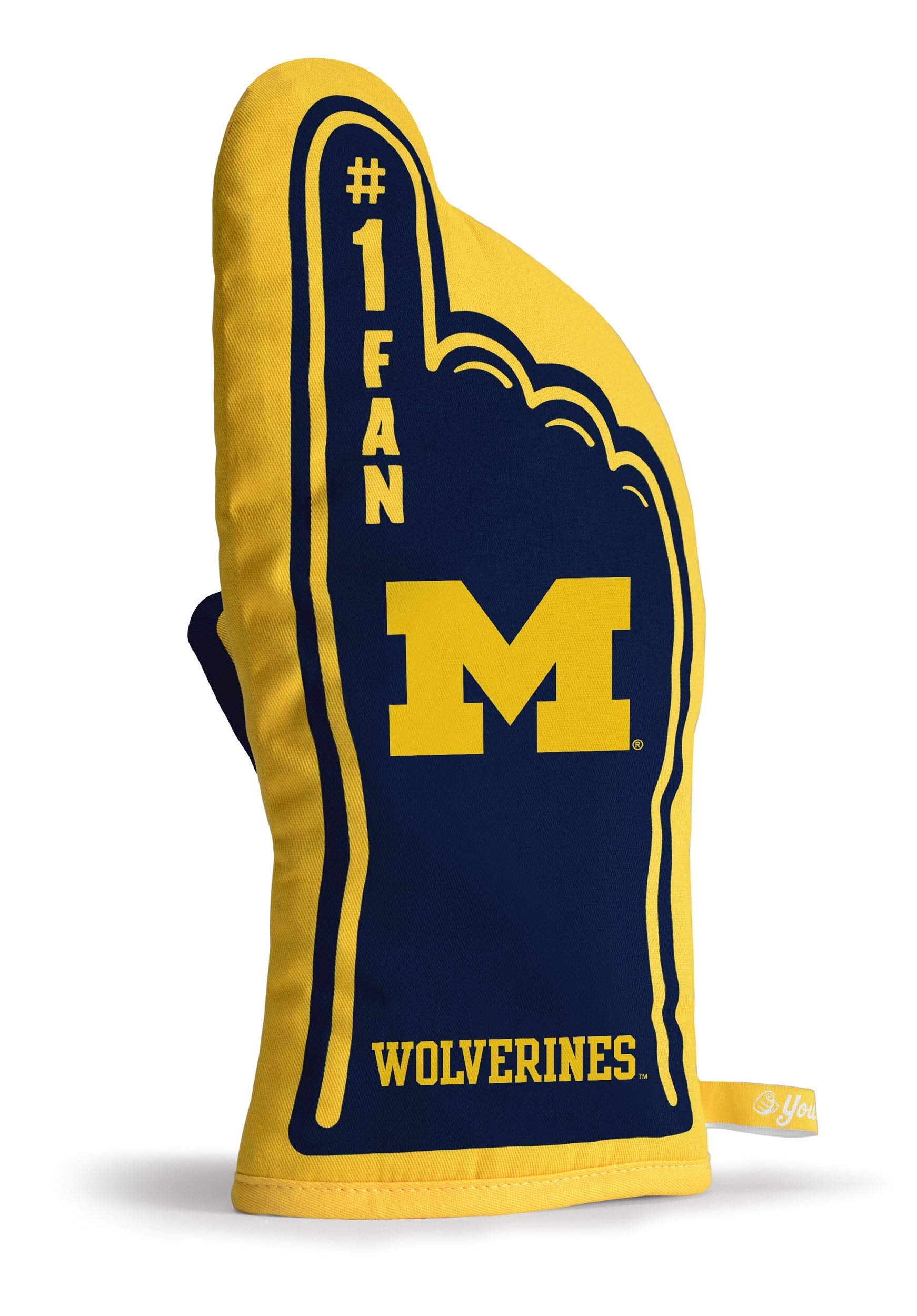 YouTheFan NCAA Michigan Wolverines #1 Oven Mitt , 13.25" x 6.5" - Sports Collectibles, Sports Memorabilia, Sports Fan Shop, Sports Gifts