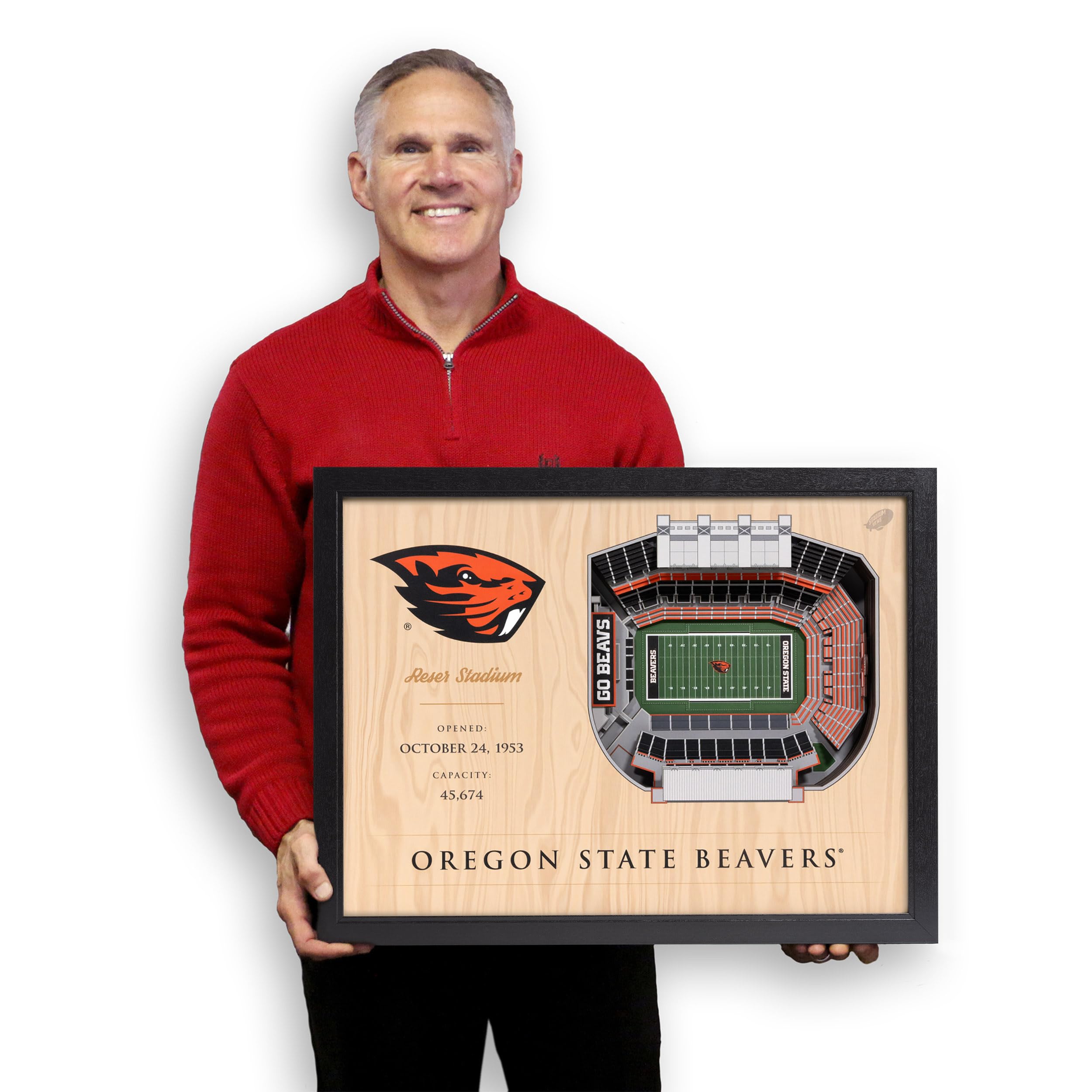 YouTheFan NCAA Oregon State Beavers 25-Layer StadiumViews 3D Wall Art - Reser Stadium - Sports Collectibles, Sports Memorabilia, Sports Fan Shop, Sports Gifts