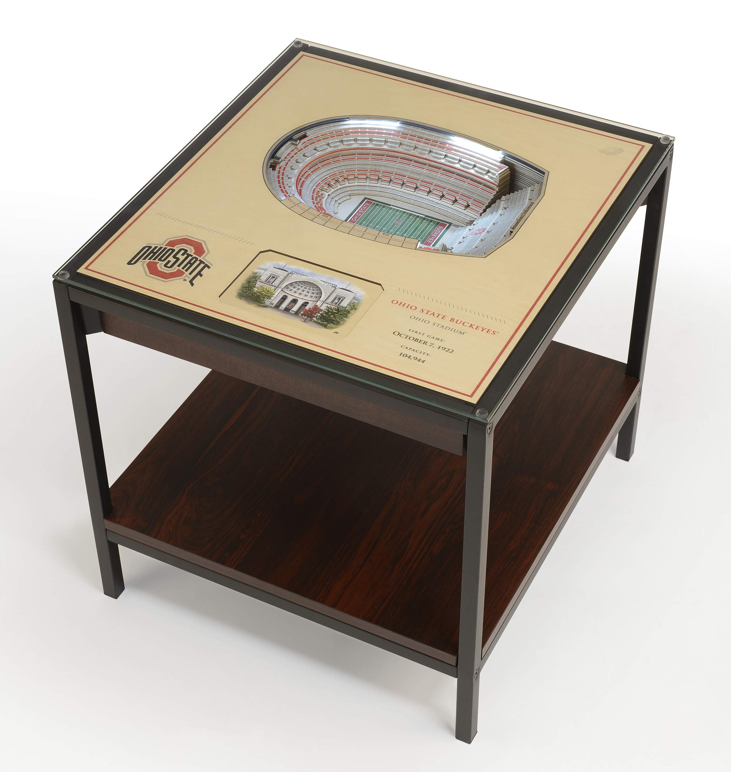 YouTheFan NCAA Ohio State Buckeyes 25-Layer StadiumViews Lighted End Table - Ohio Stadium - Sports Collectibles, Sports Memorabilia, Sports Fan Shop, Sports Gifts