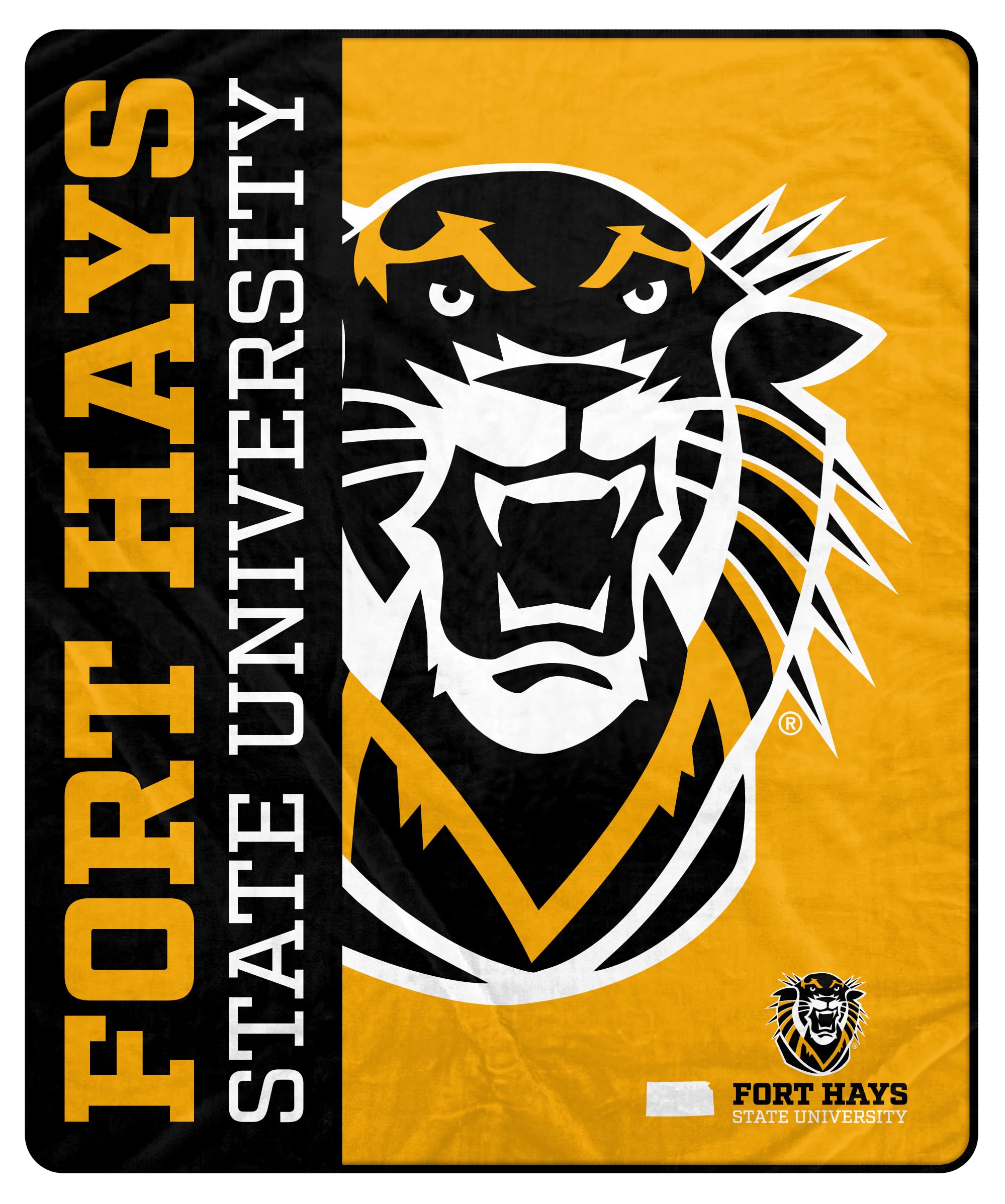 Proformance Home NCAA Fort Hays State Tigers Endzone Ultra Soft Tailgate Throw - Sports Gifts, Sports Memorabilia, Sports Collectibles, Fan Shop
