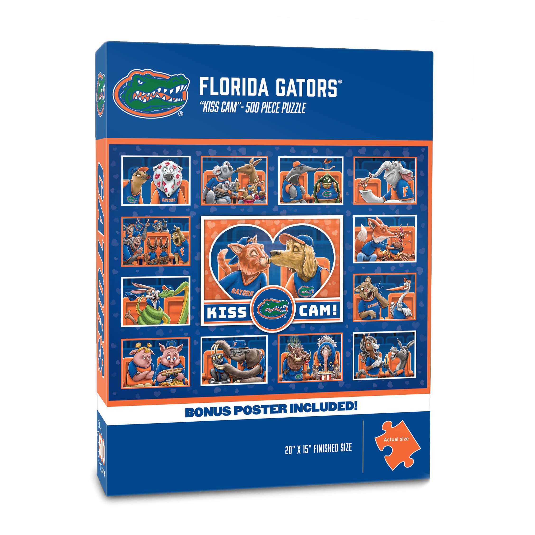 YouTheFan NCAA Florida Gators Kiss Cam 500pc Puzzle - Sports Collectibles, Sports Memorabilia, Sports Fan Shop, Sports Gifts