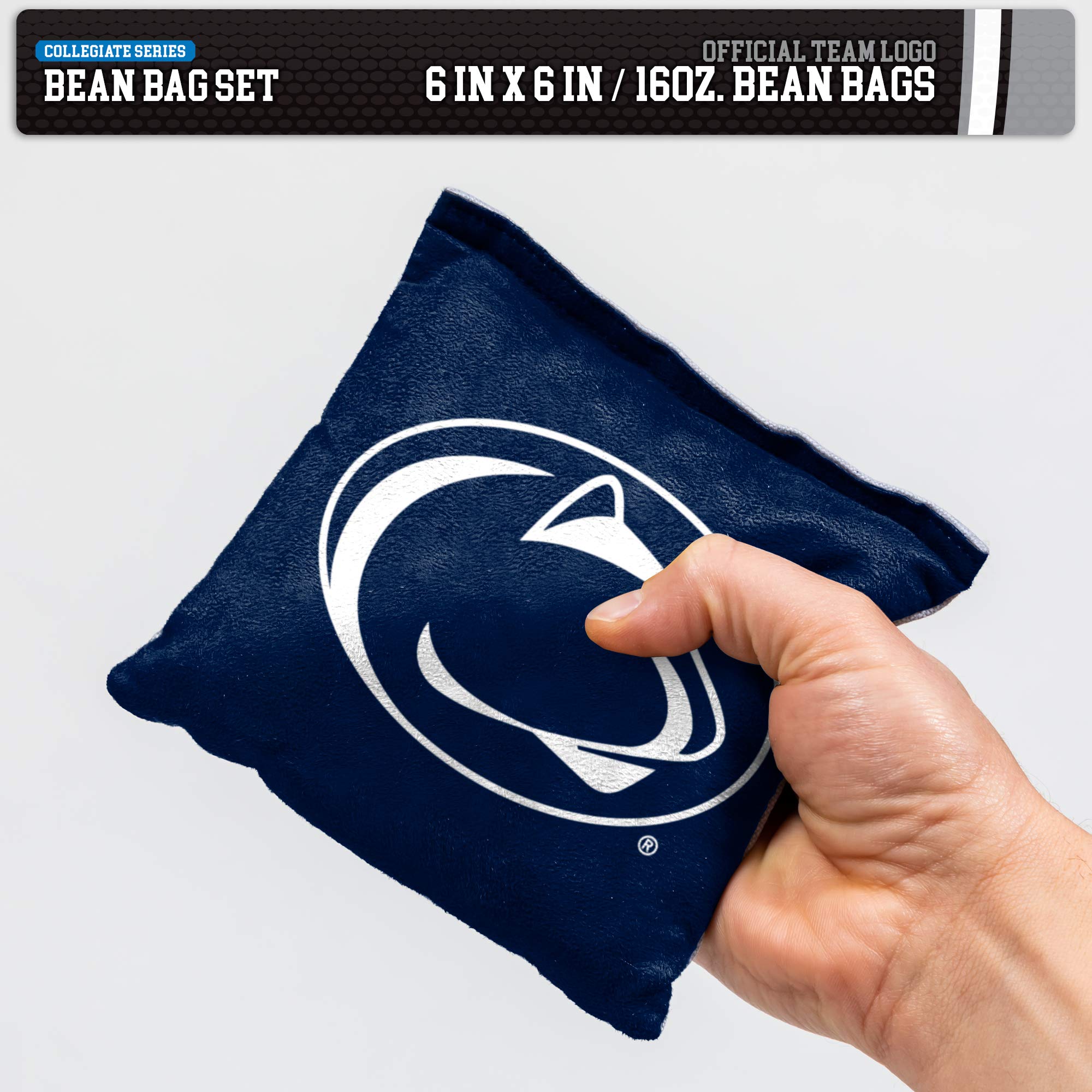 Wild Sports NCAA Penn State Nittany Lions 8pk Dual Sided Bean Bags, Team Color - Sports Collectibles, Sports Memorabilia, Sports Fan Shop, Sports Gifts