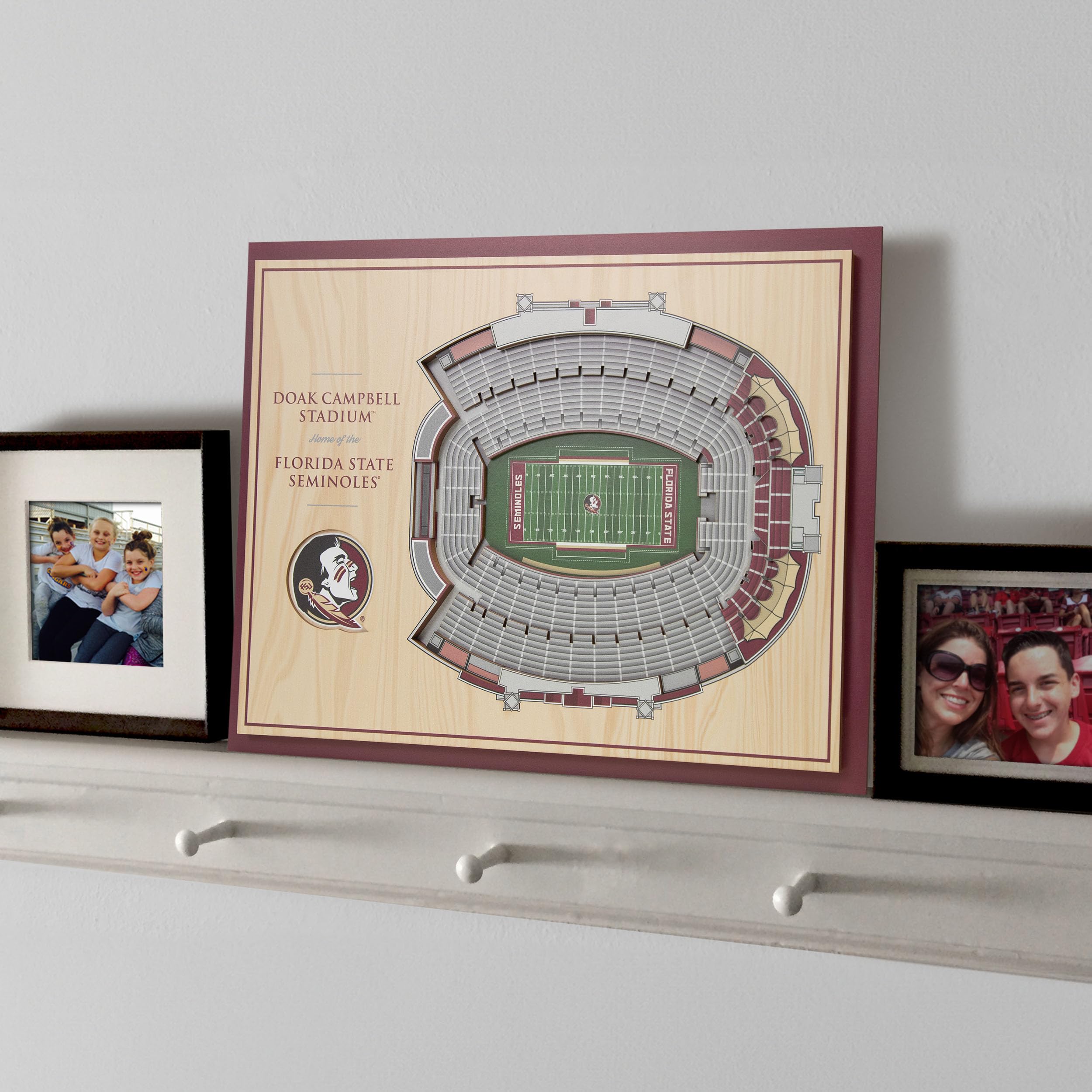 YouTheFan NCAA Florida State Seminoles 5-Layer StadiumView 3D Wall Art - Doak Campbell Stadium - Sports Collectibles, Sports Memorabilia, Sports Fan Shop, Sports Gifts