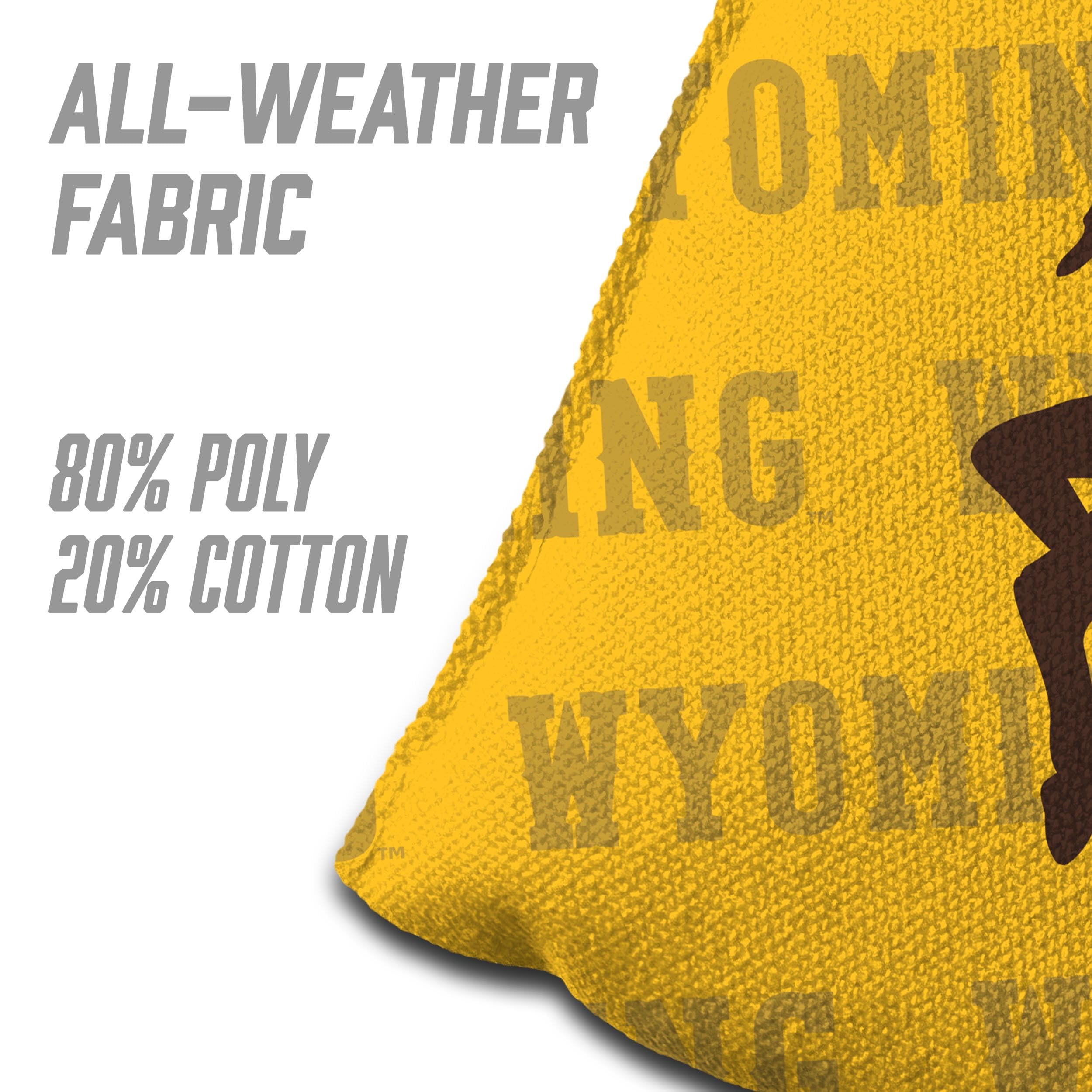 YouTheFan NCAA Wyoming Cowboys Cornhole Bags - 4PK - Yellow - Sports Collectibles, Sports Memorabilia, Sports Fan Shop, Sports Gifts