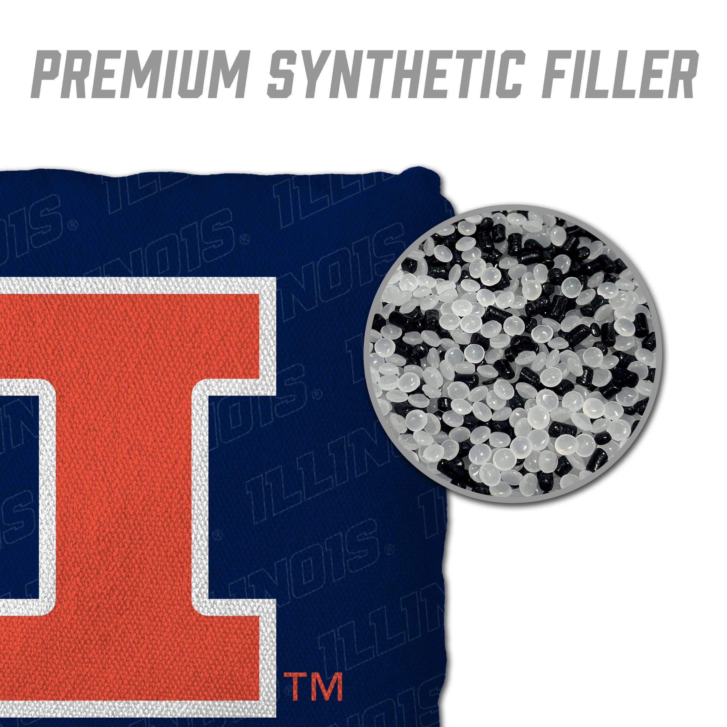 YouTheFan NCAA Illinois Fighting Illini Cornhole Bags - 4PK - Blue - Sports Collectibles, Sports Memorabilia, Sports Fan Shop, Sports Gifts